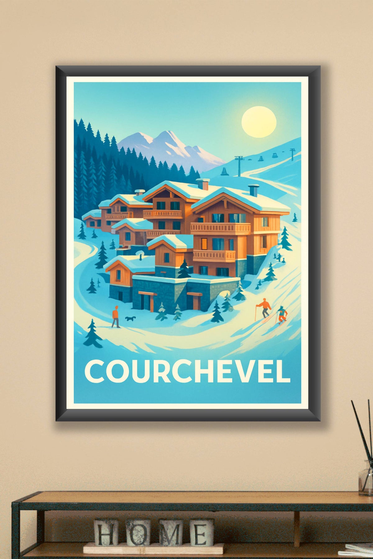 Affiche Courchevel — L'élégance hivernale au cœur des Alpes · poster d'art de Courchevel