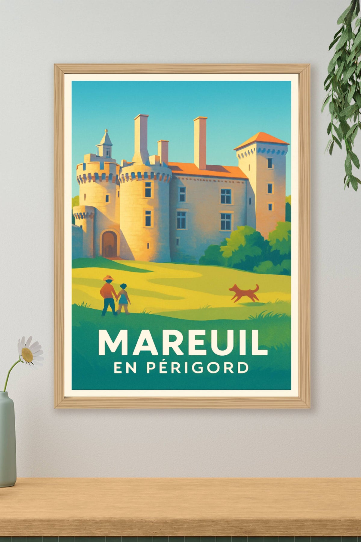 Affiche Mareuil en Périgord — Charme et histoire au cœur du Périgord · poster d'art de Mareuil en Périgord