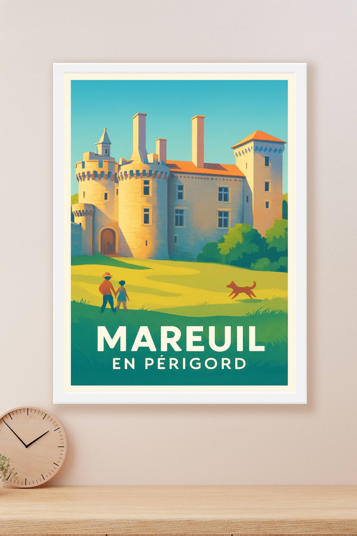 Affiche Mareuil en Périgord — Charme et histoire au cœur du Périgord · poster d'art de Mareuil en Périgord