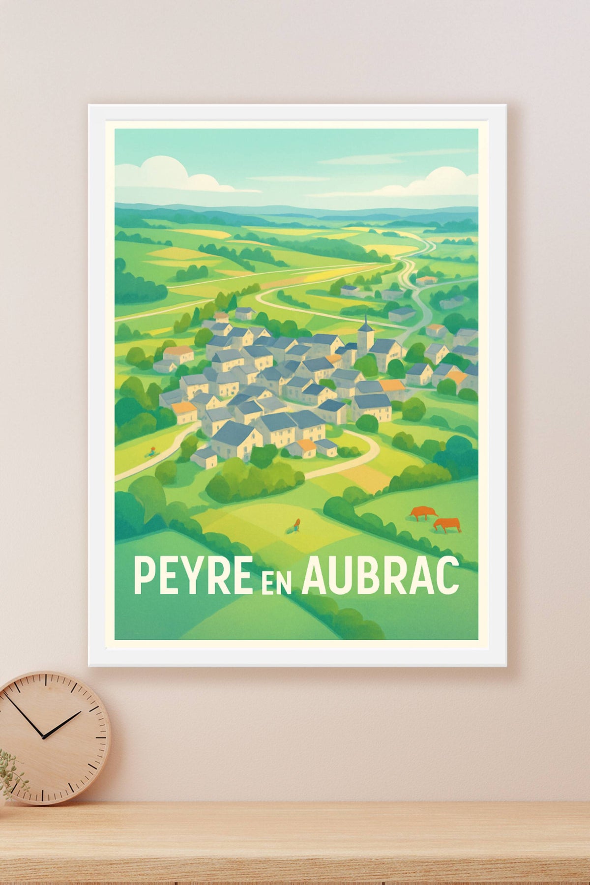 Affiche Peyre en Aubrac — Charme bucolique au cœur de la nature · poster d'art de Peyre en Aubrac