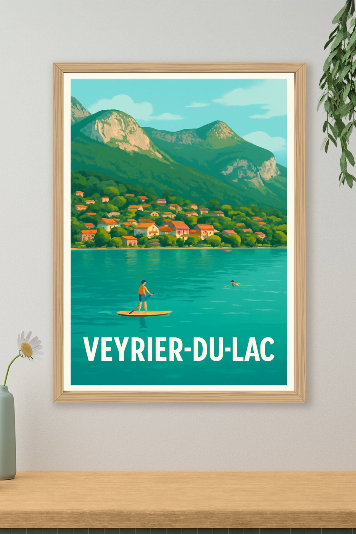 Affiche Veyrier-du-Lac — Évasion et Sérénité au Bord du Lac · poster d'art de Veyrier-du-Lac