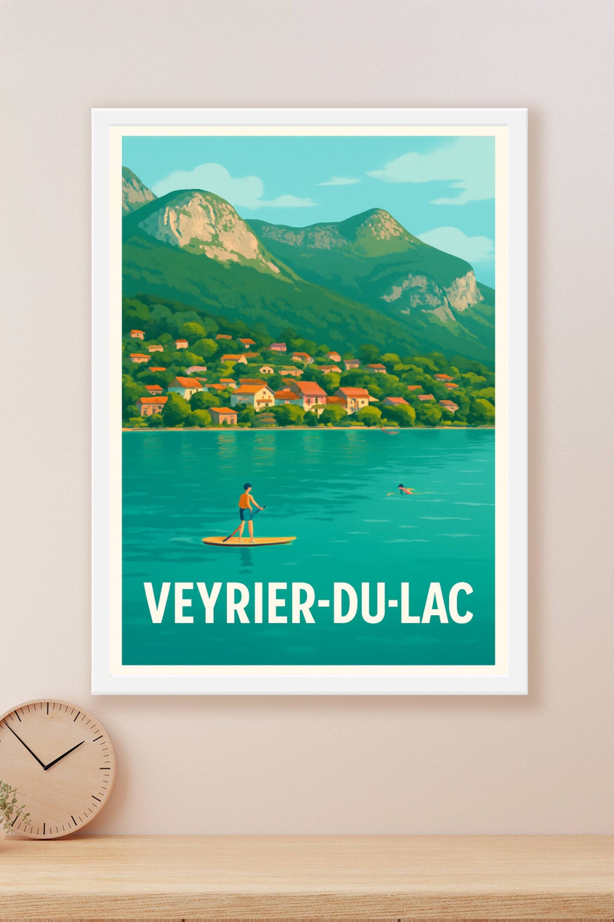 Affiche Veyrier-du-Lac — Évasion et Sérénité au Bord du Lac · poster d'art de Veyrier-du-Lac