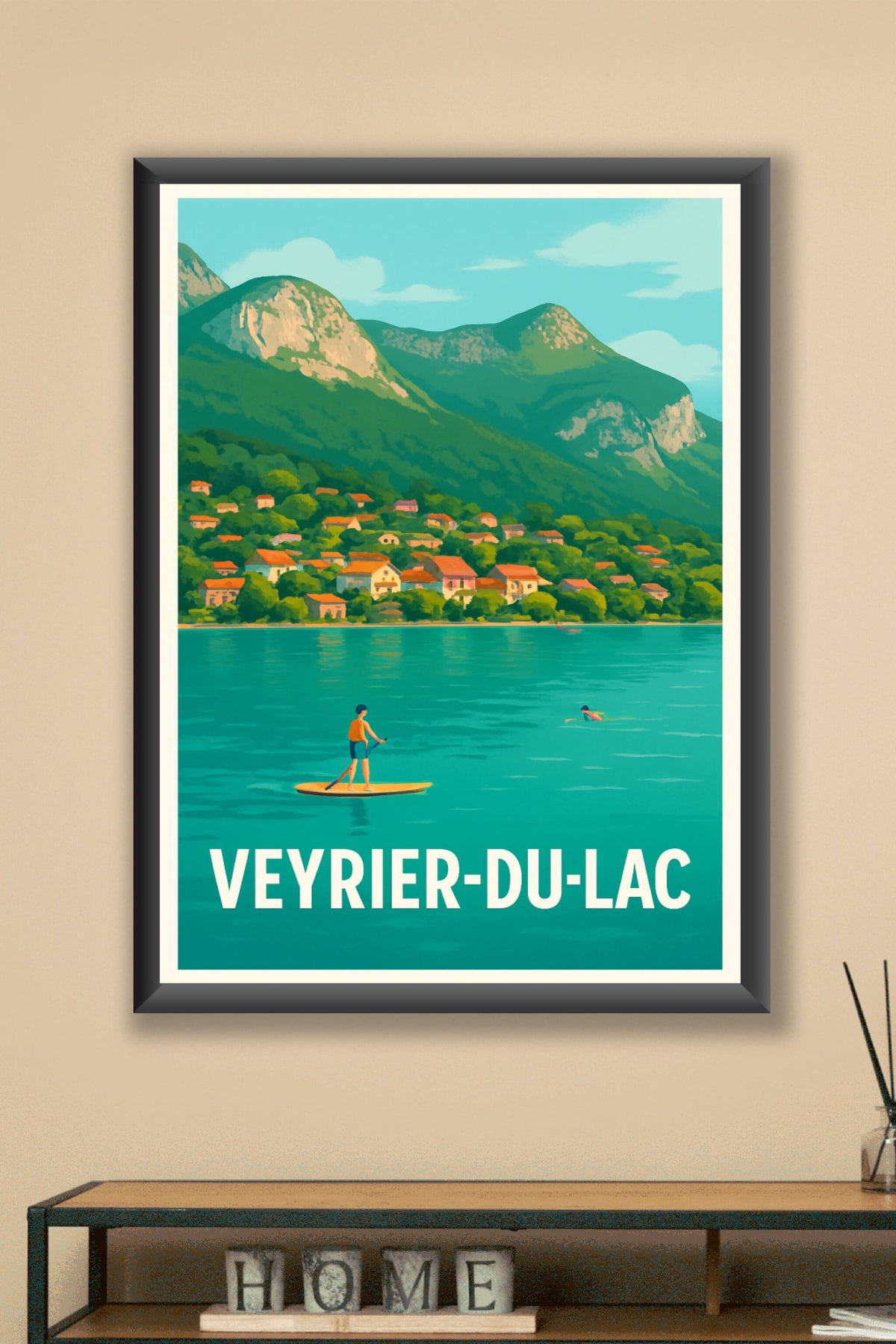 Affiche Veyrier-du-Lac — Évasion et Sérénité au Bord du Lac · poster d'art de Veyrier-du-Lac