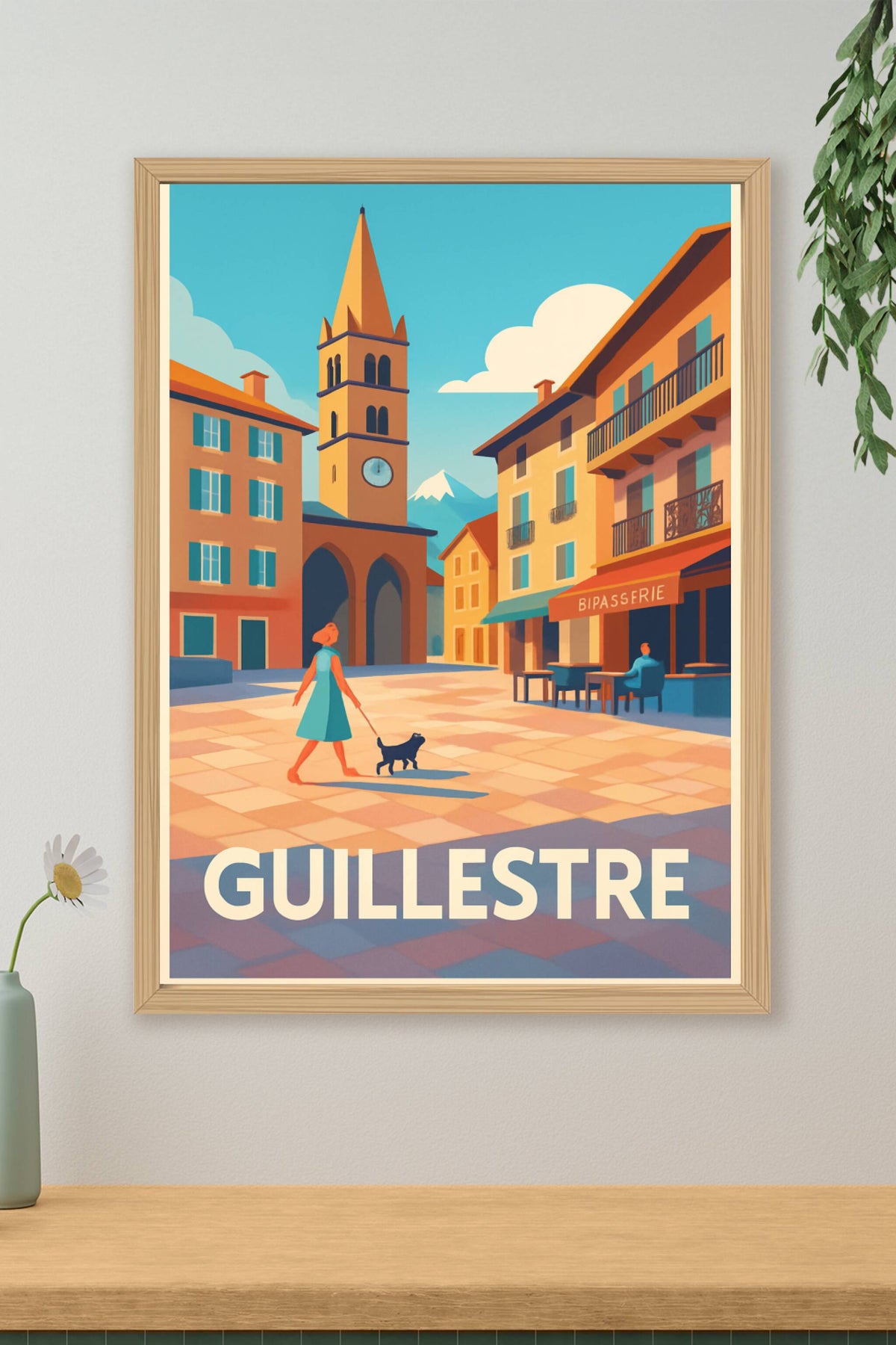 Affiche Guilestre — Charme et douceur de vie en montagne · poster d'art de Guilestre