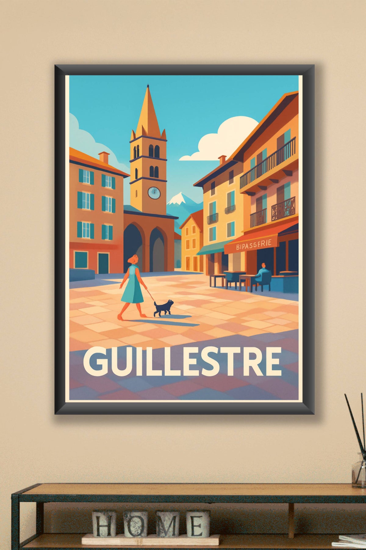 Affiche Guilestre — Charme et douceur de vie en montagne · poster d'art de Guilestre