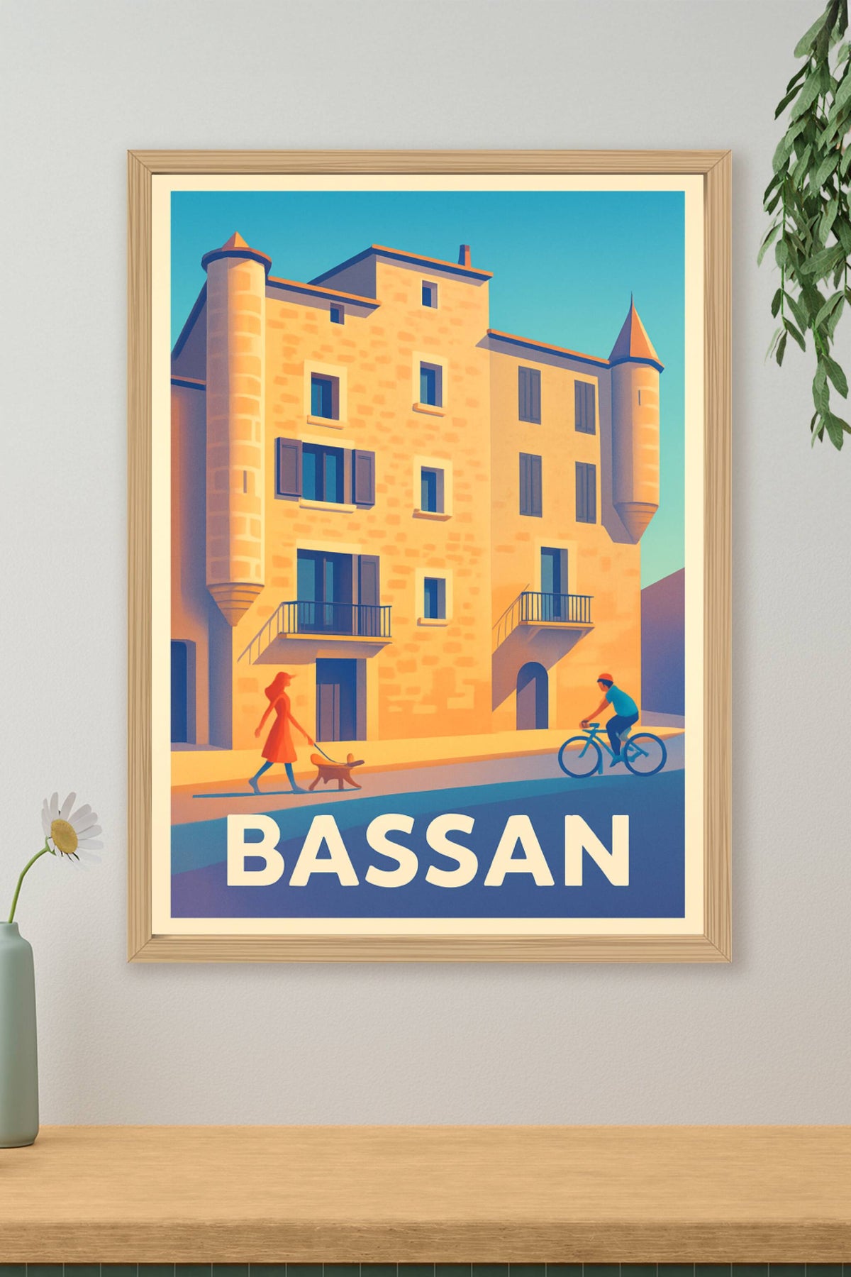 Affiche Bassan — Charme ensoleillé et douceur de vie · poster d'art de Bassan
