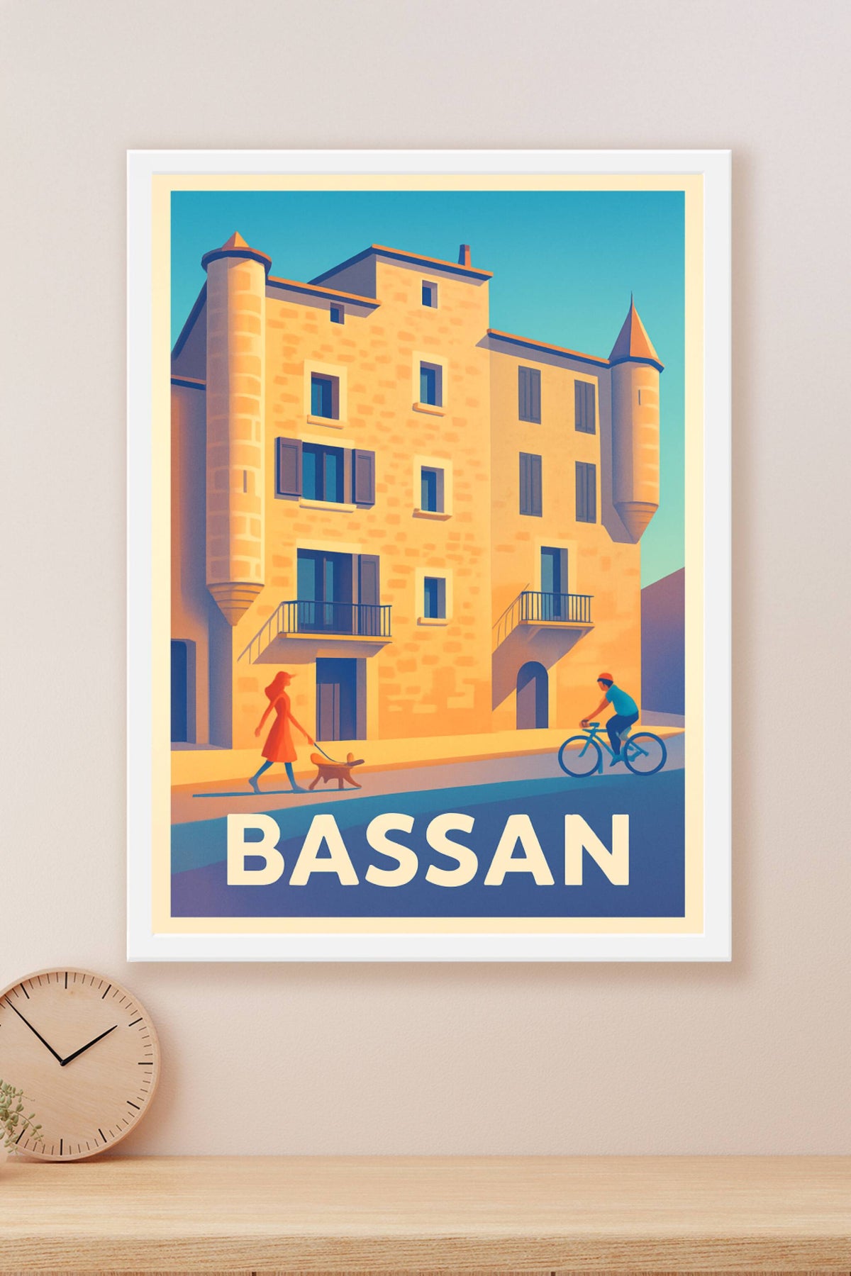 Affiche Bassan — Charme ensoleillé et douceur de vie · poster d'art de Bassan