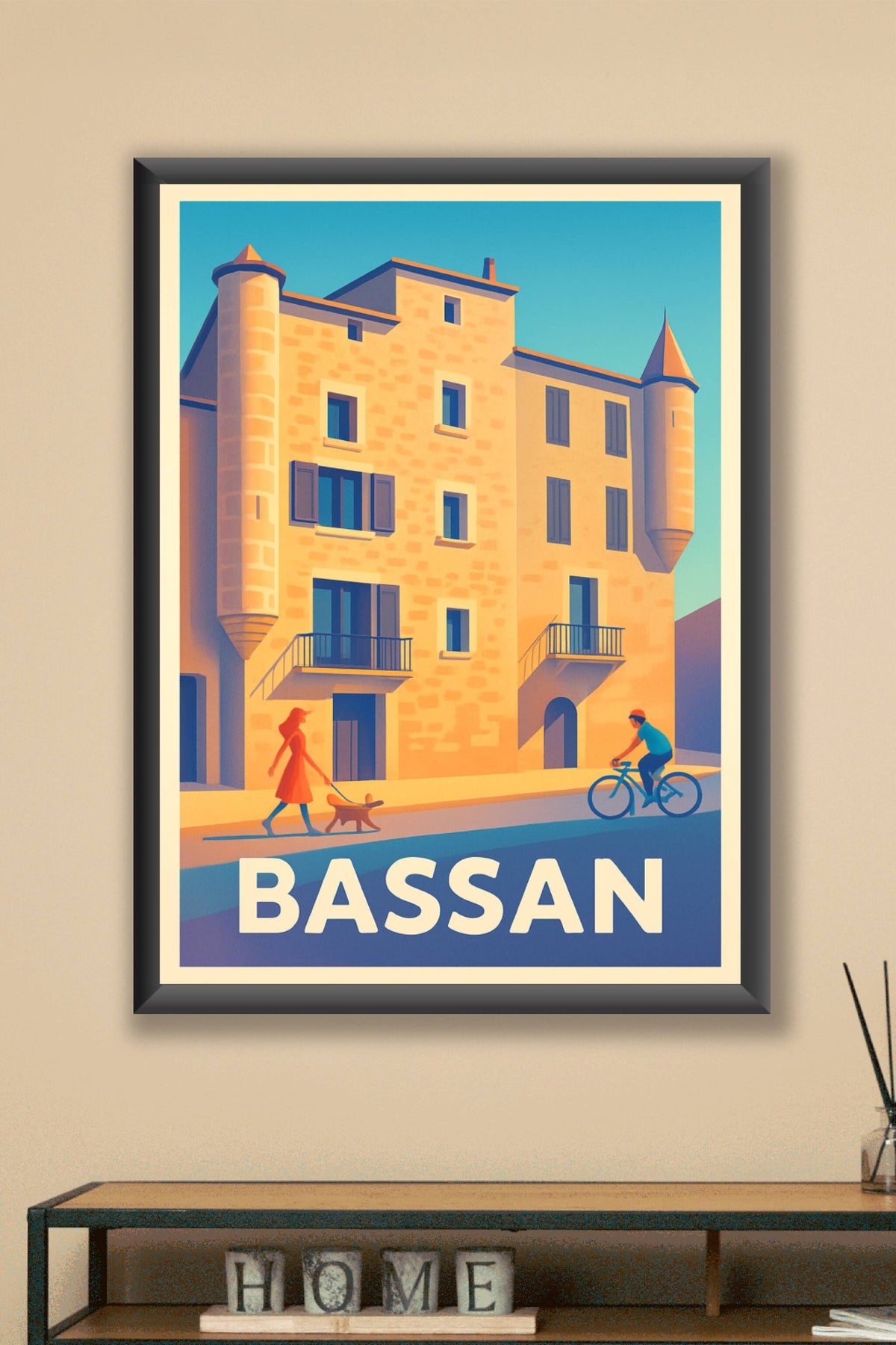 Affiche Bassan — Charme ensoleillé et douceur de vie · poster d'art de Bassan