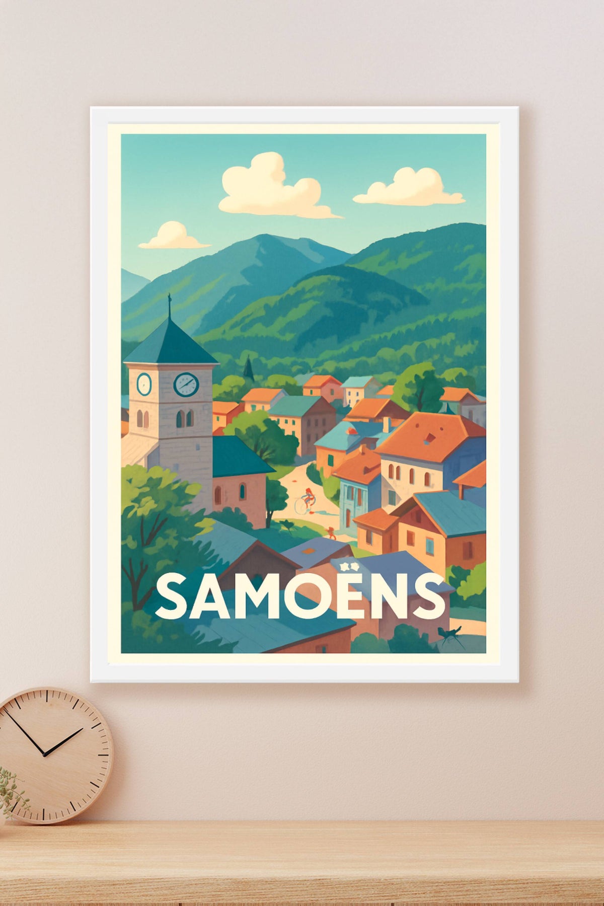 Affiche Samoëns — Charme authentique des montagnes · poster d'art de Samoëns