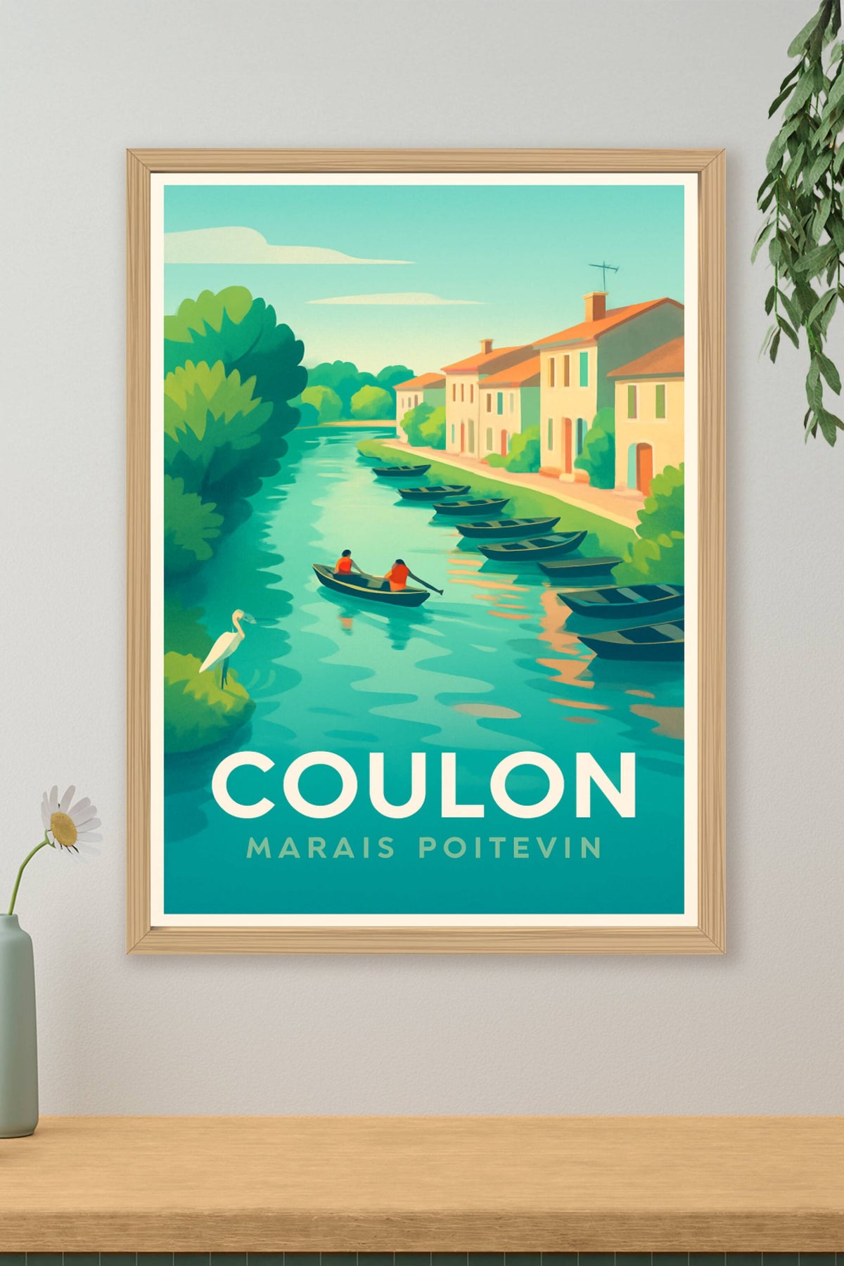 Affiche Coulon — Sérénité au cœur du Marais Poitevin · poster d'art de Coulon