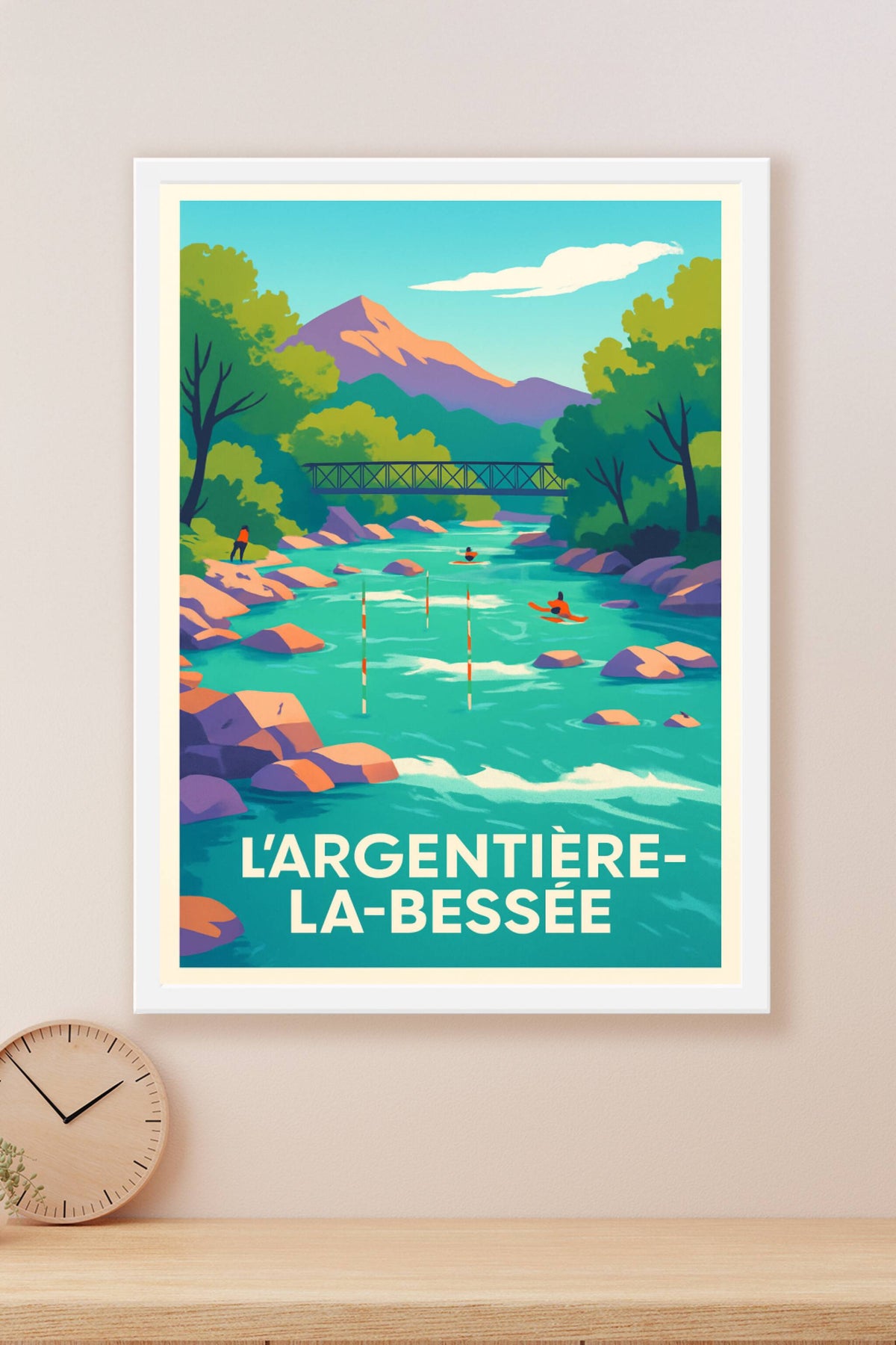 Affiche L'Argentière-la-Bessée — Nature et aventures en montagne · poster d'art de L'Argentière-la-Bessée