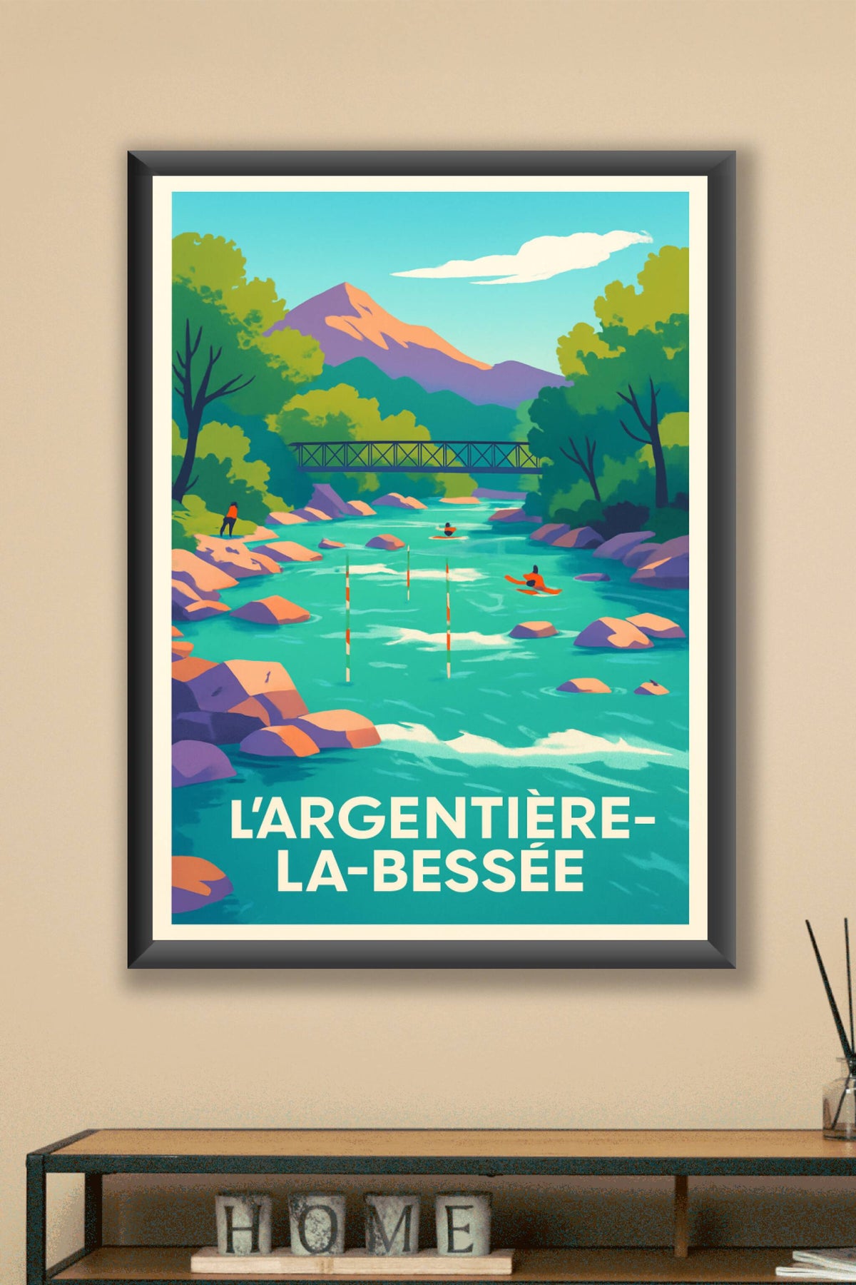 Affiche L'Argentière-la-Bessée — Nature et aventures en montagne · poster d'art de L'Argentière-la-Bessée