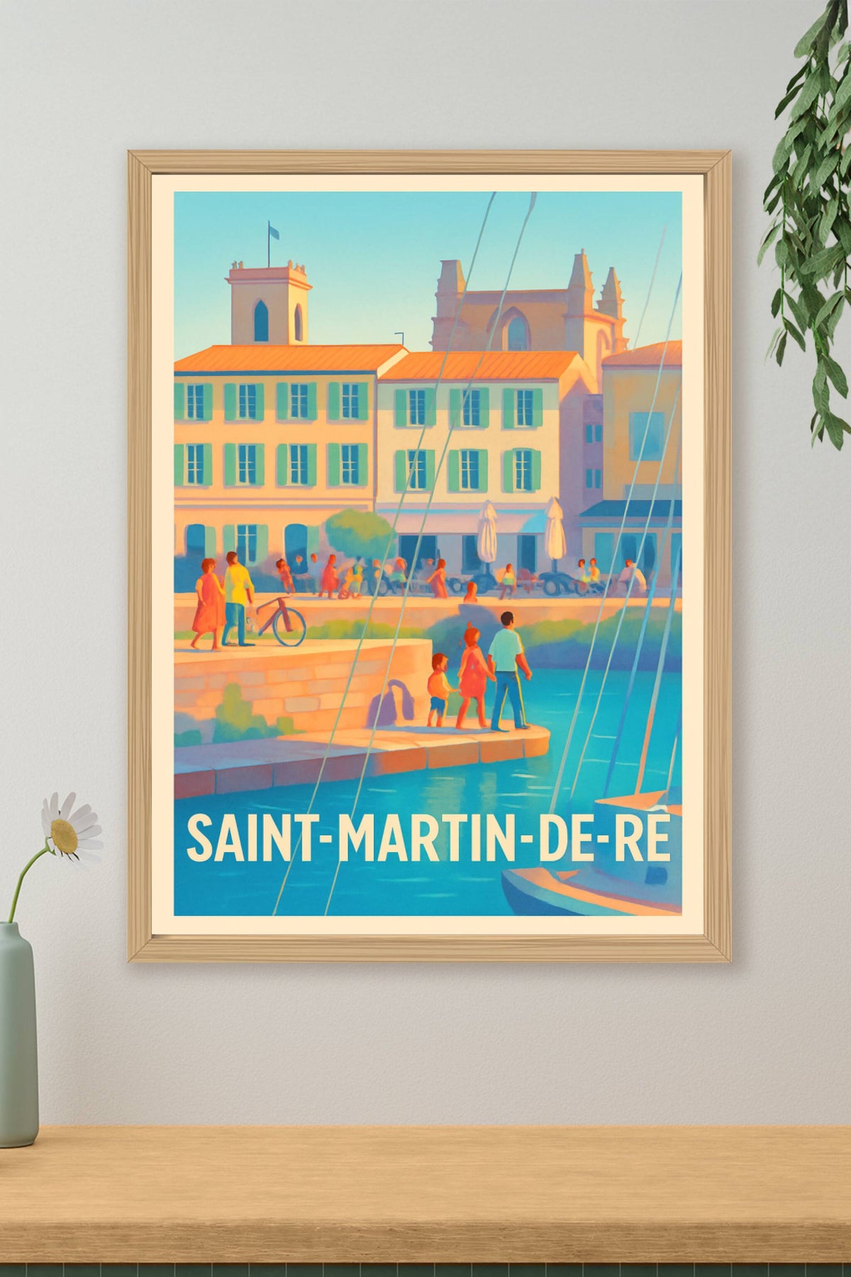 Affiche Saint-Martin-de-Ré — Douceur de vivre au bord de l'eau · poster d'art de Saint-Martin-de-Ré