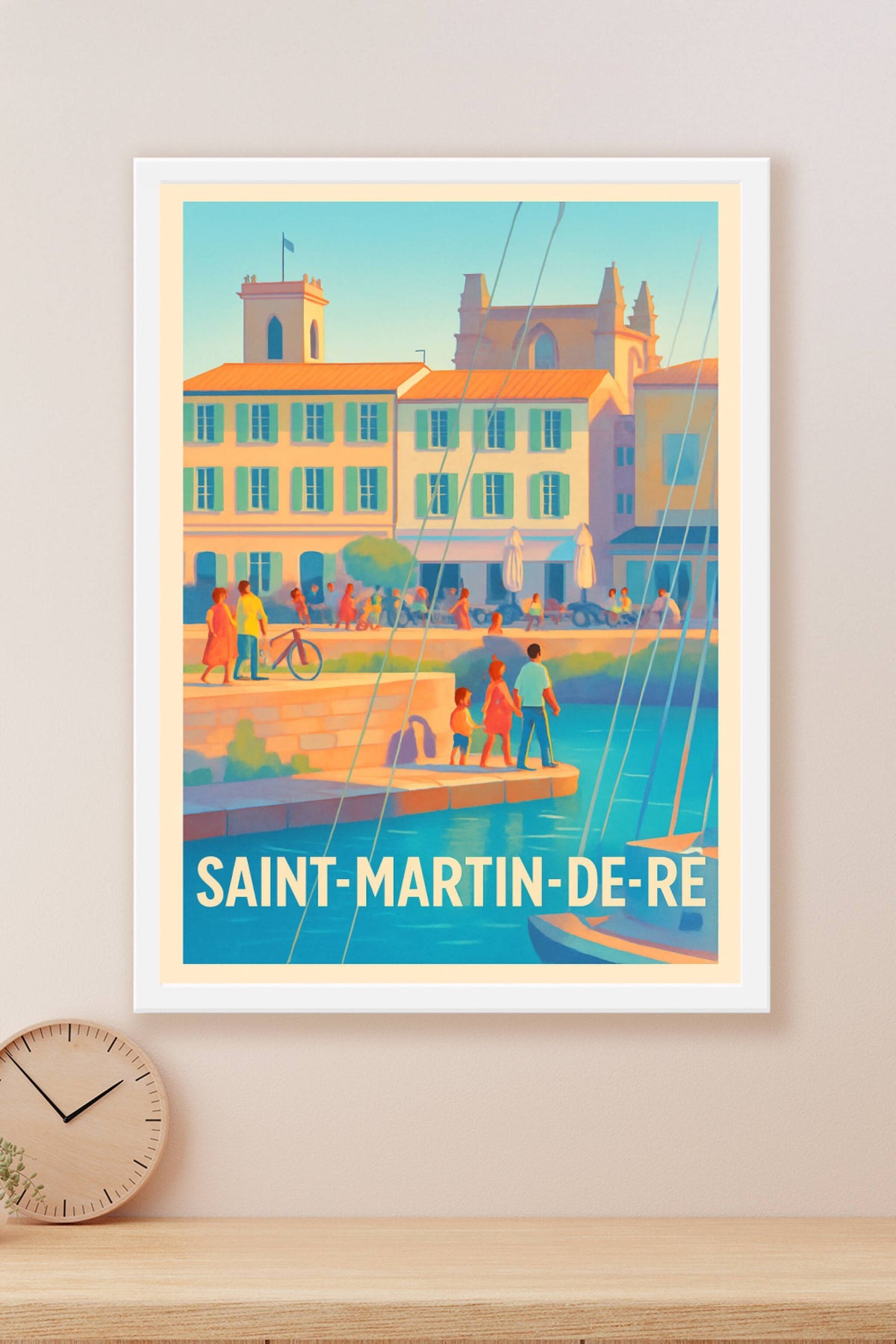 Affiche Saint-Martin-de-Ré — Douceur de vivre au bord de l'eau · poster d'art de Saint-Martin-de-Ré