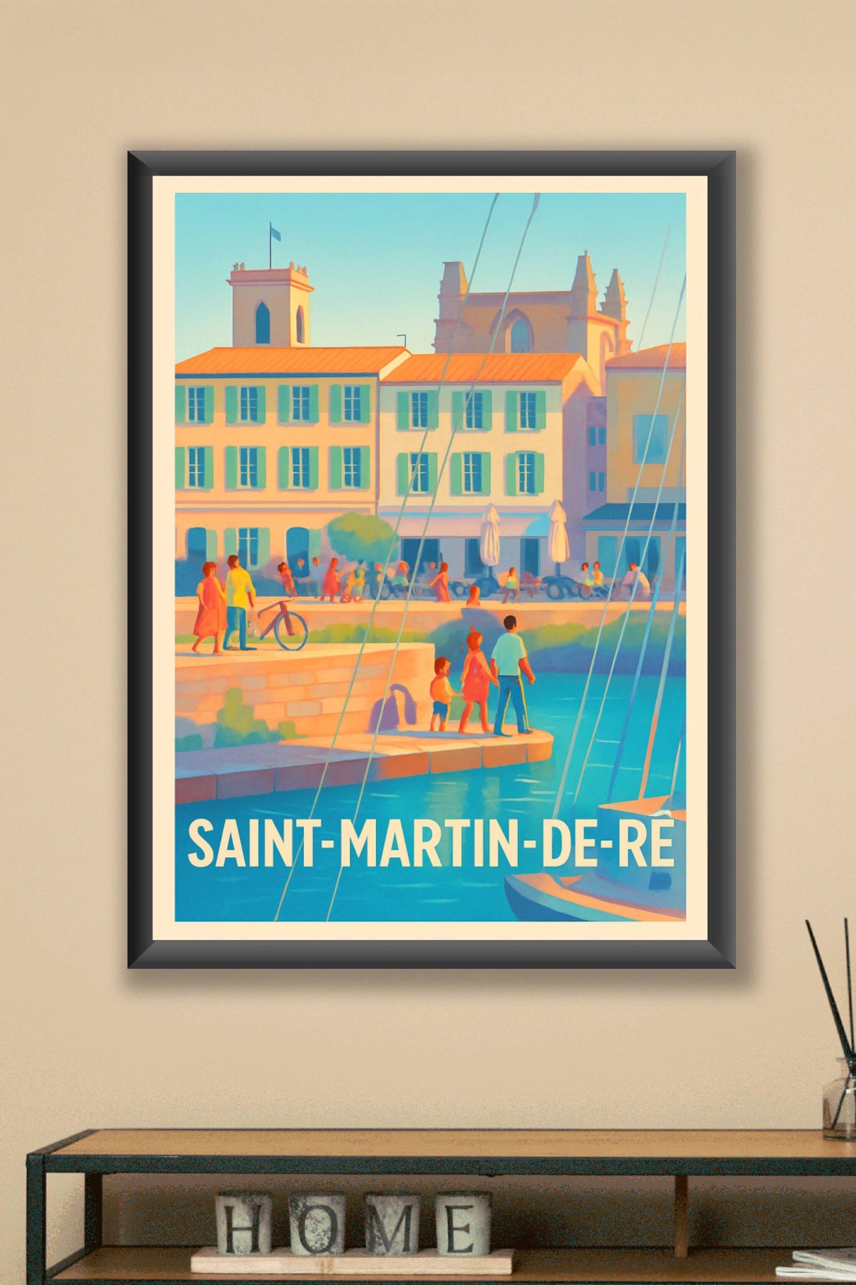 Affiche Saint-Martin-de-Ré — Douceur de vivre au bord de l'eau · poster d'art de Saint-Martin-de-Ré