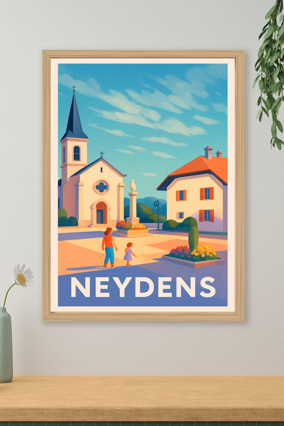 Affiche Neydens — Charme paisible du village savoyard · poster d'art de Neydens
