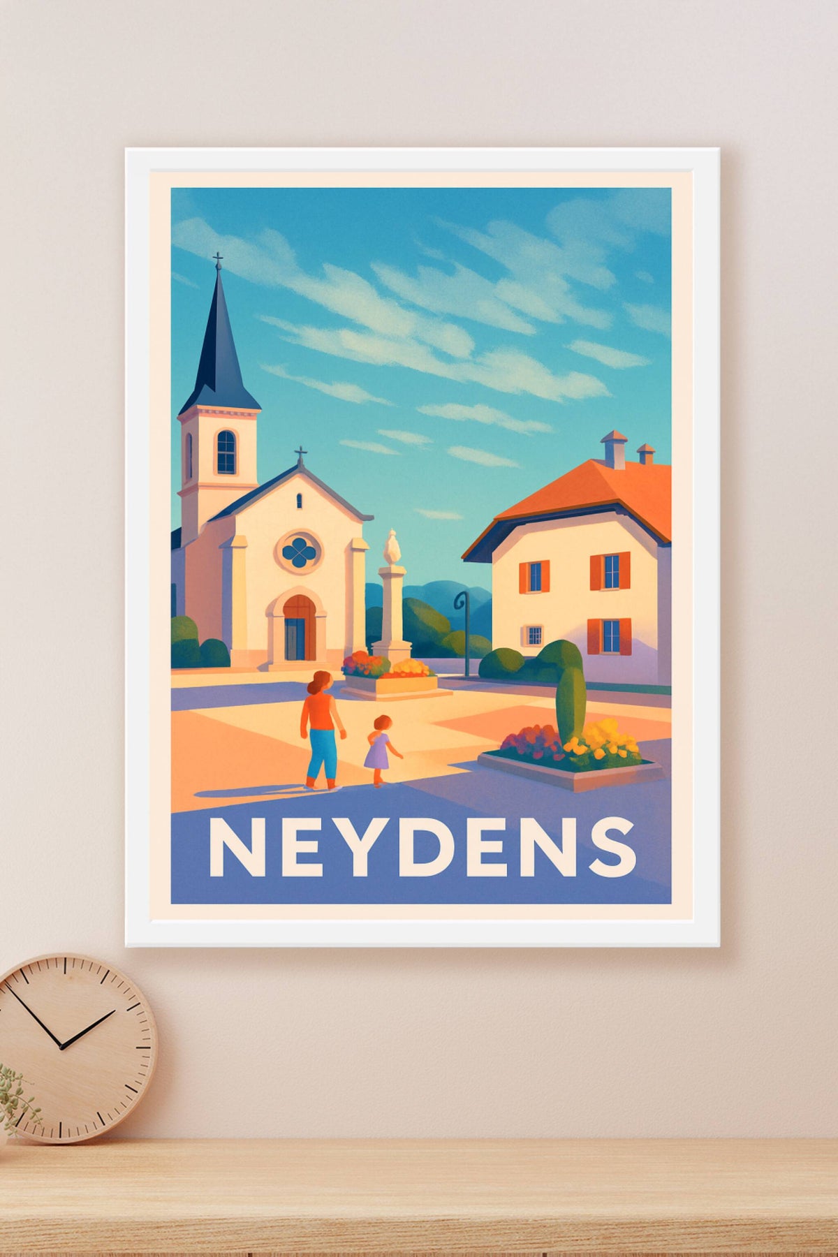 Affiche Neydens — Charme paisible du village savoyard · poster d'art de Neydens