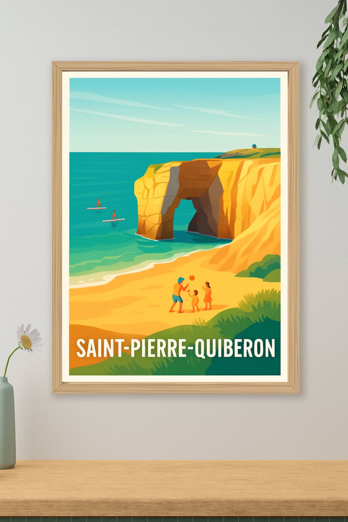 Affiche Saint-Pierre-Quiberon — Évasion et nature au bord de l'océan · poster d'art de Saint-Pierre-Quiberon