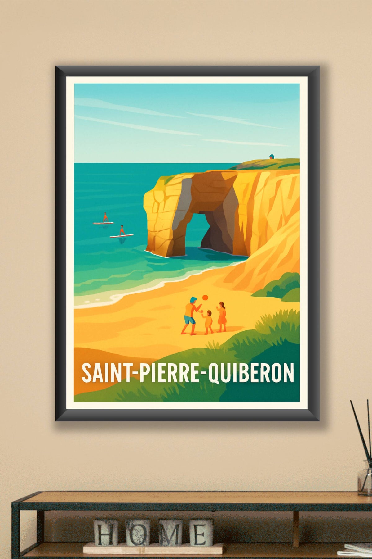 Affiche Saint-Pierre-Quiberon — Évasion et nature au bord de l'océan · poster d'art de Saint-Pierre-Quiberon