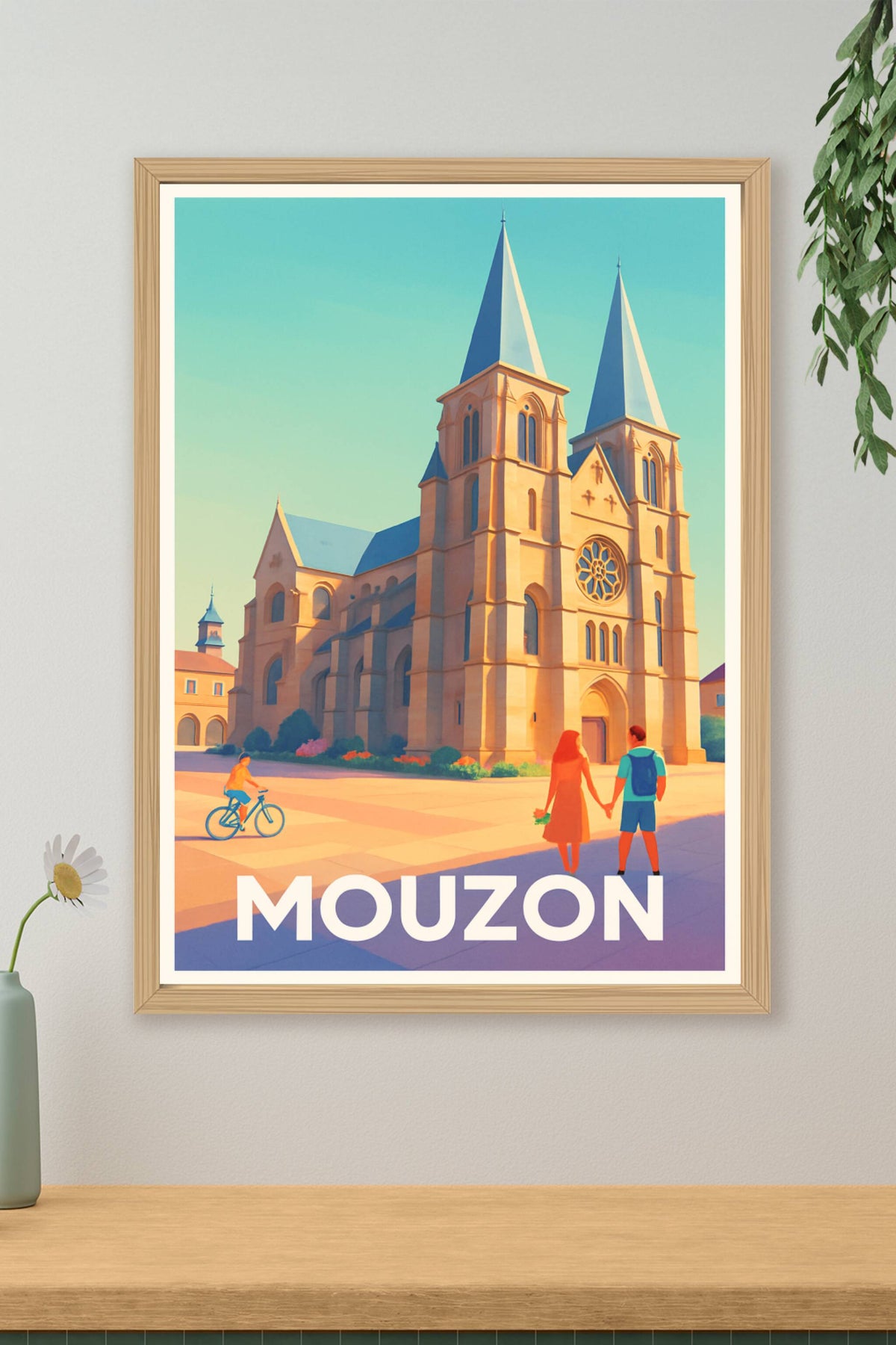 Affiche Mouzon — Charme historique et romantisme au cœur de la ville · poster d'art de Mouzon