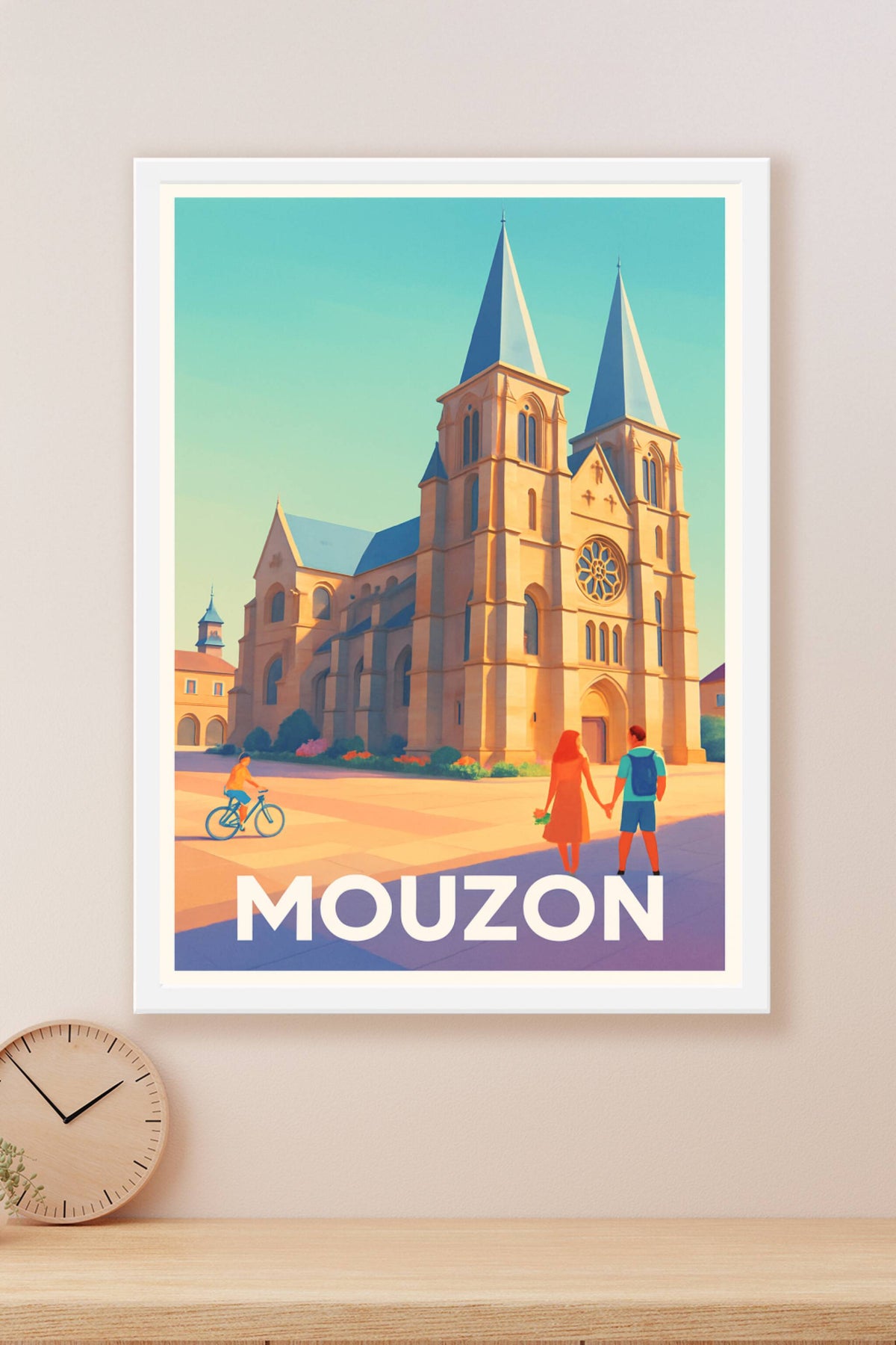 Affiche Mouzon — Charme historique et romantisme au cœur de la ville · poster d'art de Mouzon