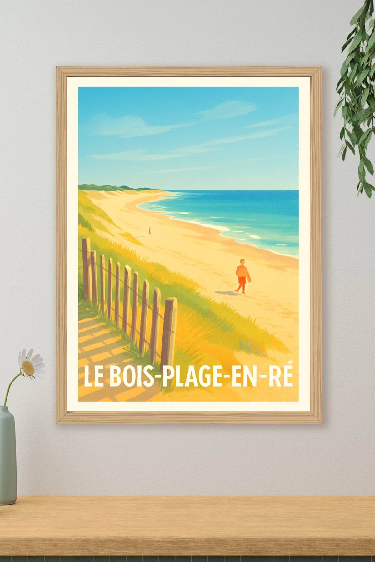 Affiche Le Bois-Plage-en-Ré — Sérénité au bord de l'océan · poster d'art de Le Bois-Plage-en-Ré
