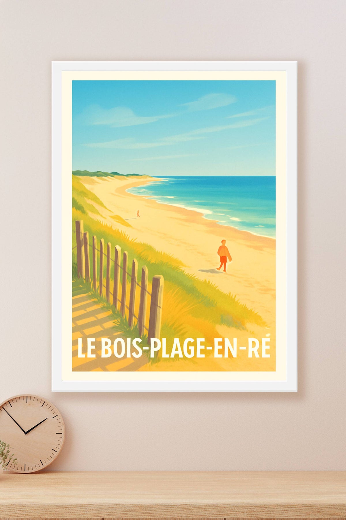 Affiche Le Bois-Plage-en-Ré — Sérénité au bord de l'océan · poster d'art de Le Bois-Plage-en-Ré