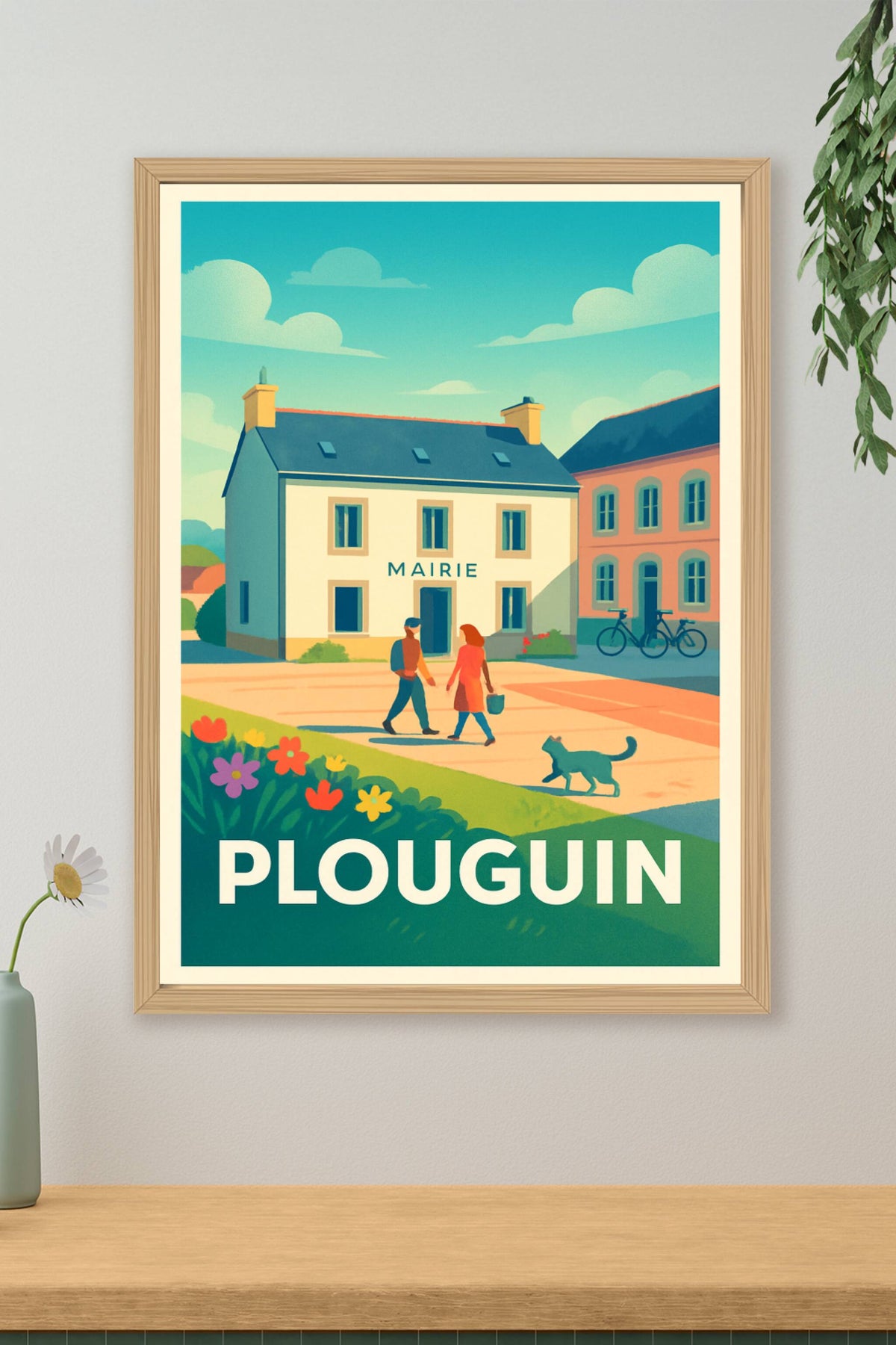 Affiche Plouguin — Charme et Sérénité Bretonne · poster d'art de Plouguin
