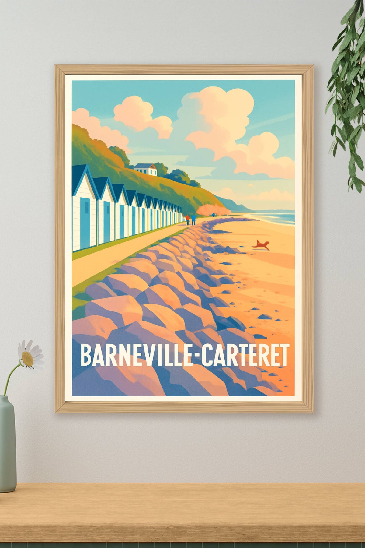 Affiche Barneville-Carteret — Charme côtier et nature apaisante · poster d'art de Barneville-Carteret