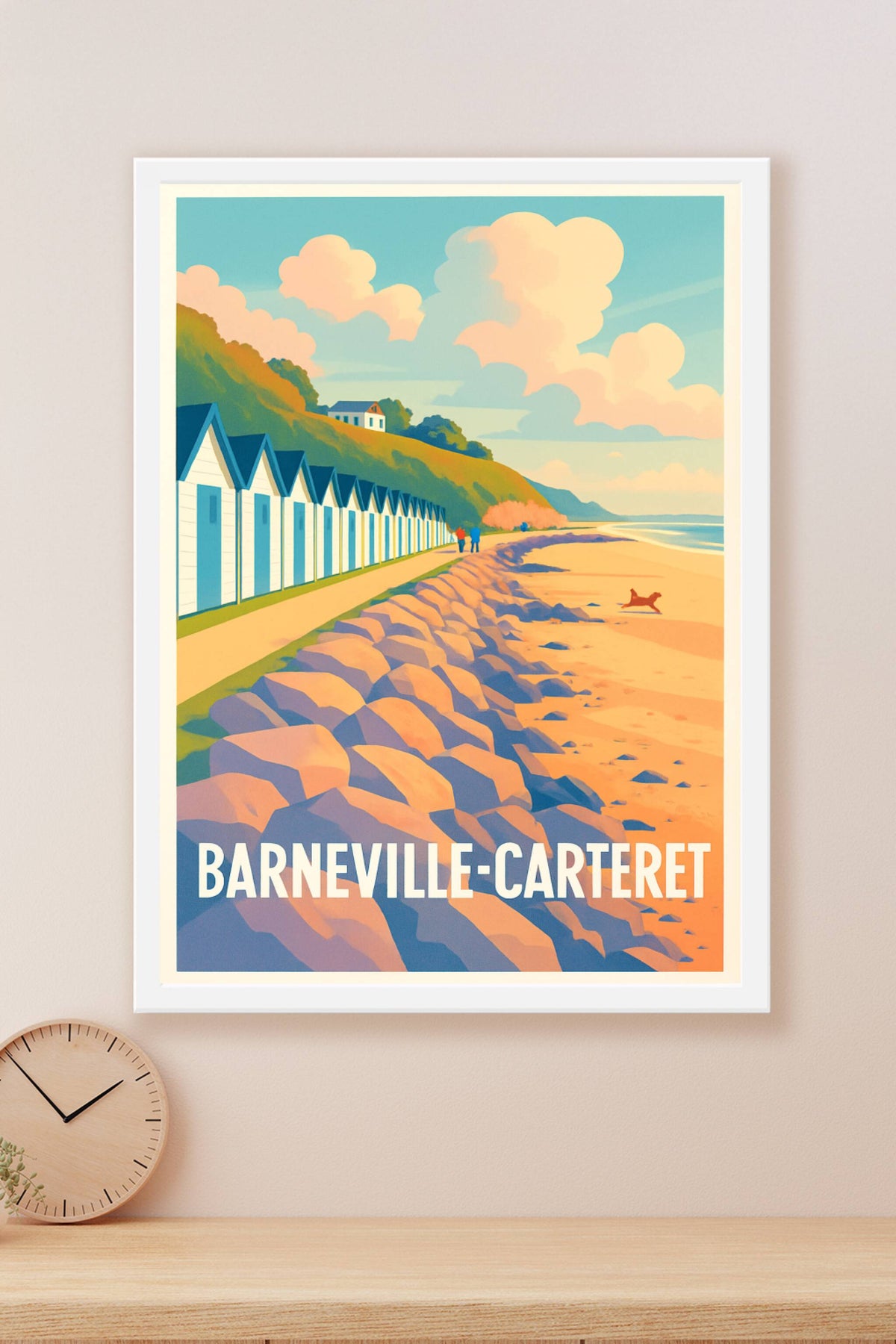 Affiche Barneville-Carteret — Charme côtier et nature apaisante · poster d'art de Barneville-Carteret