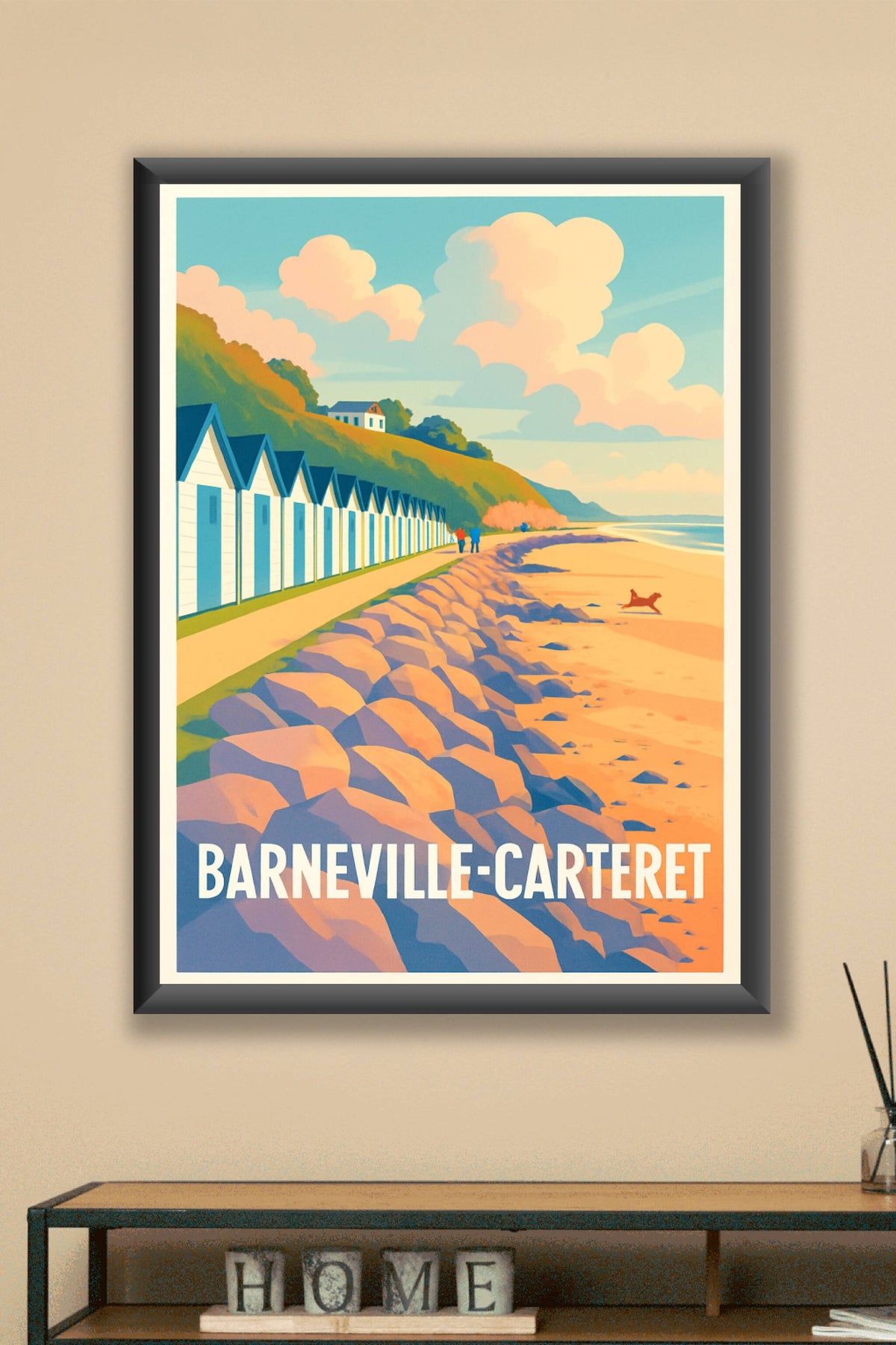 Affiche Barneville-Carteret — Charme côtier et nature apaisante · poster d'art de Barneville-Carteret