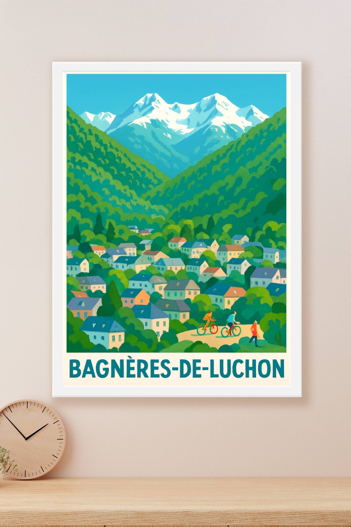 Affiche Bagnères-de-Luchon — L'escapade alpine pleine de vie · poster d'art de Bagnères-de-Luchon