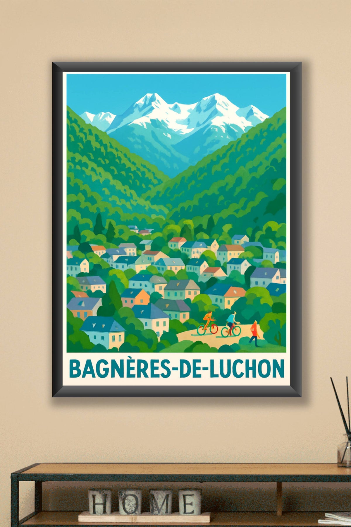 Affiche Bagnères-de-Luchon — L'escapade alpine pleine de vie · poster d'art de Bagnères-de-Luchon