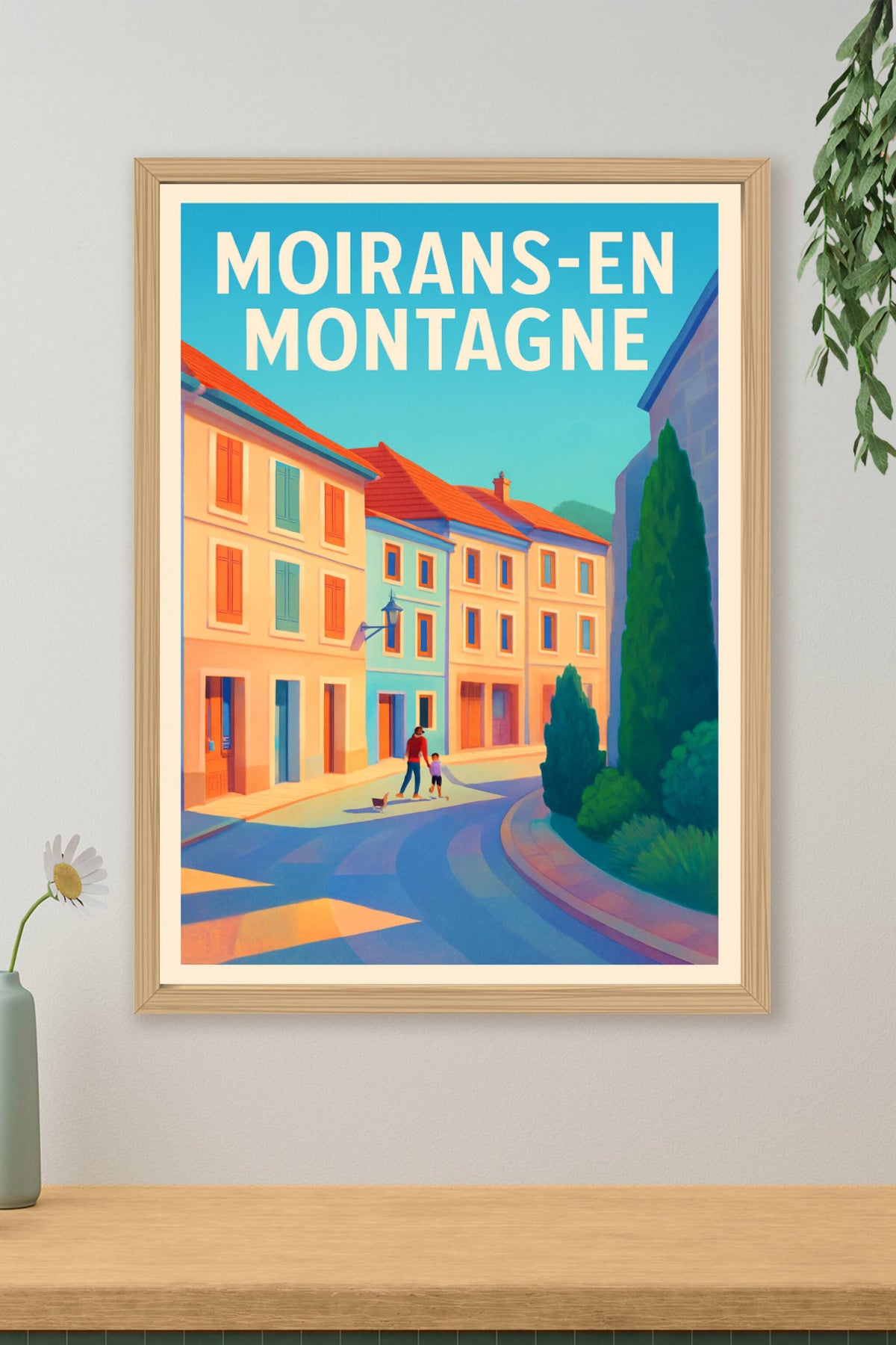 Affiche Moirans-en-Montagne — Charme paisible au cœur des montagnes · poster d'art de Moirans-en-Montagne