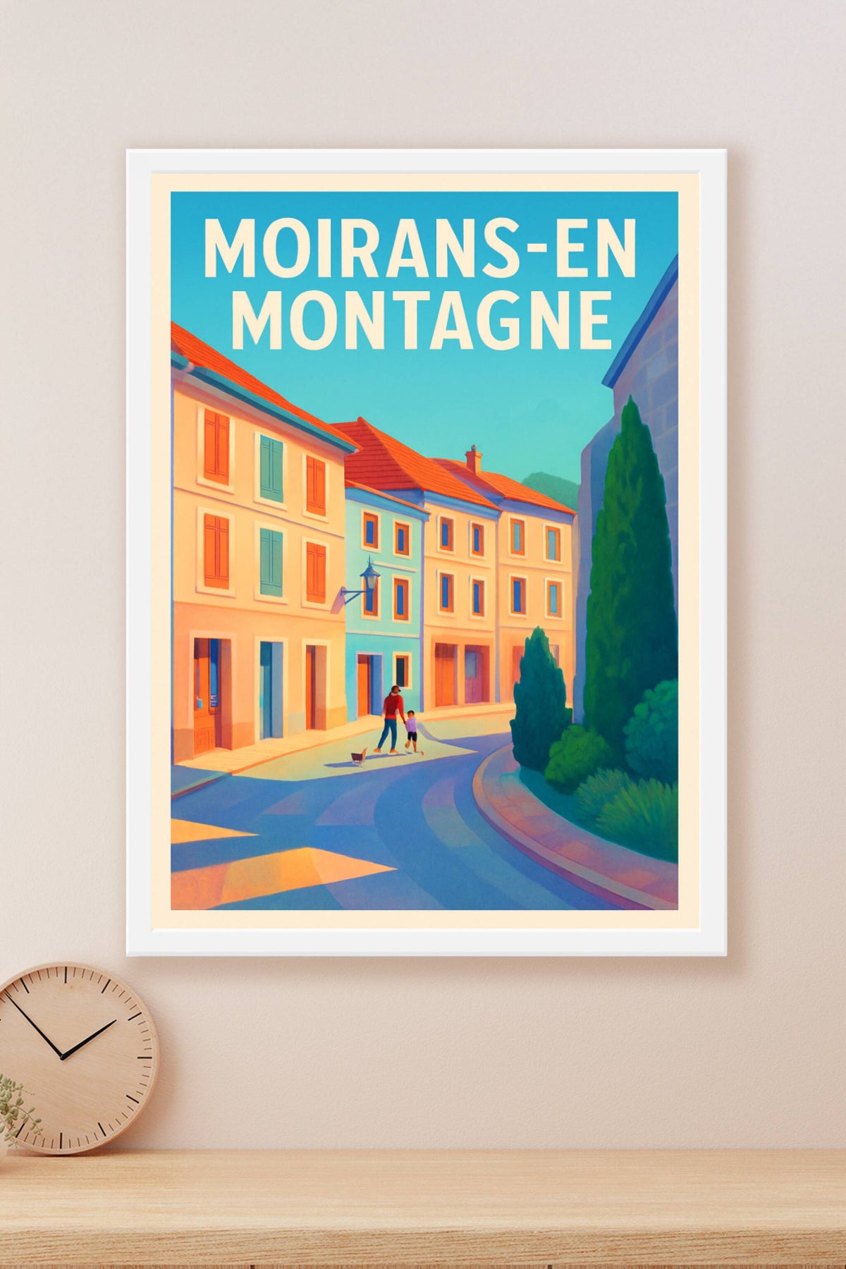 Affiche Moirans-en-Montagne — Charme paisible au cœur des montagnes · poster d'art de Moirans-en-Montagne