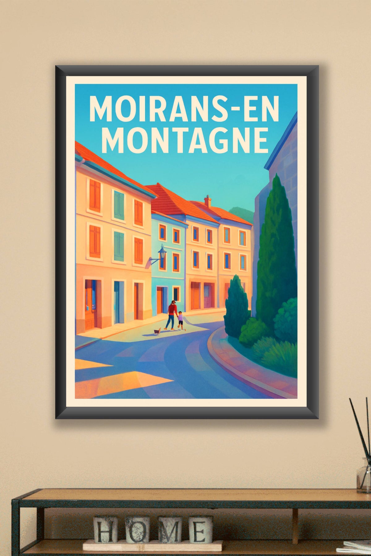 Affiche Moirans-en-Montagne — Charme paisible au cœur des montagnes · poster d'art de Moirans-en-Montagne