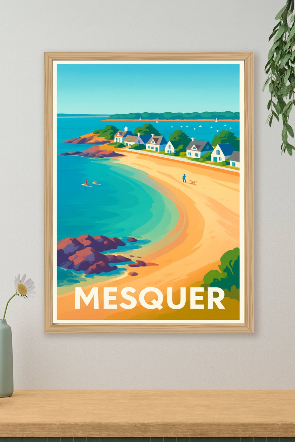 Affiche Mesquer — Évasion balnéaire et charme côtier · poster d'art de Mesquer