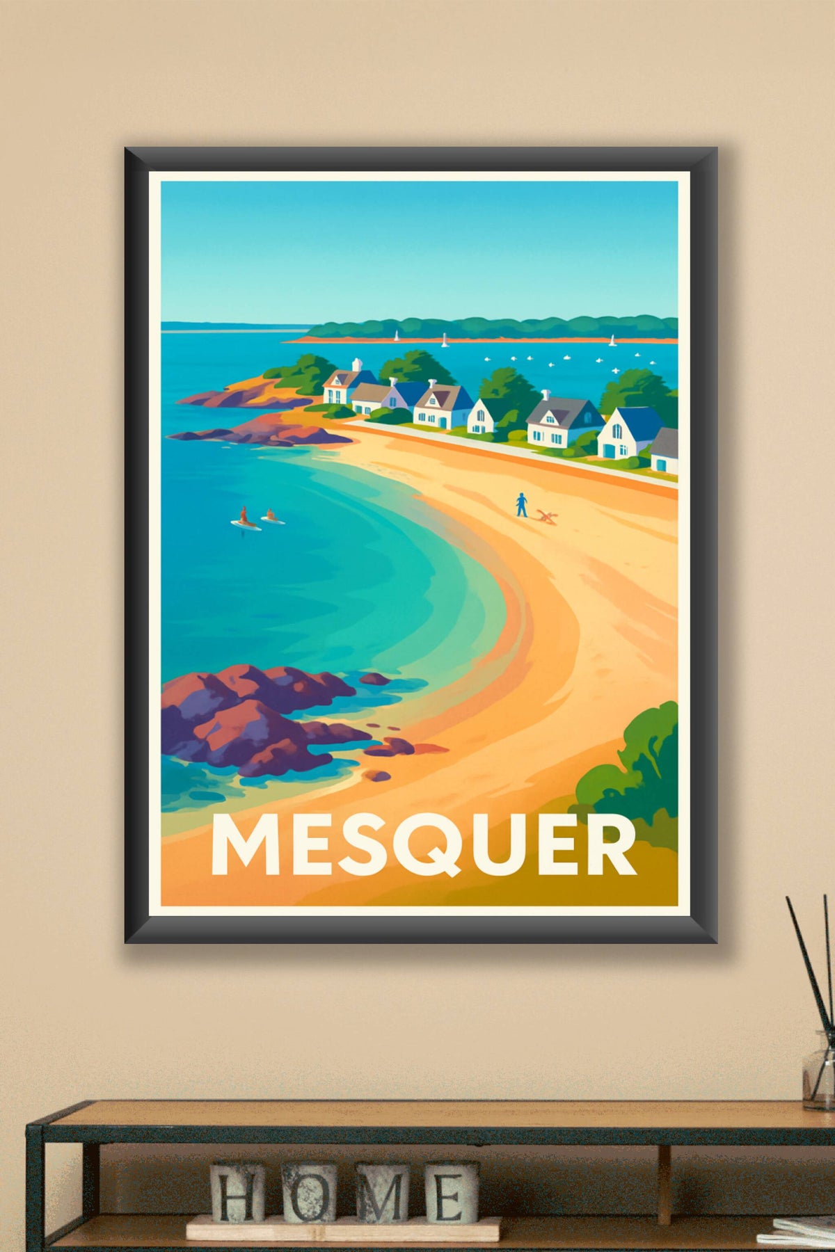 Affiche Mesquer — Évasion balnéaire et charme côtier · poster d'art de Mesquer