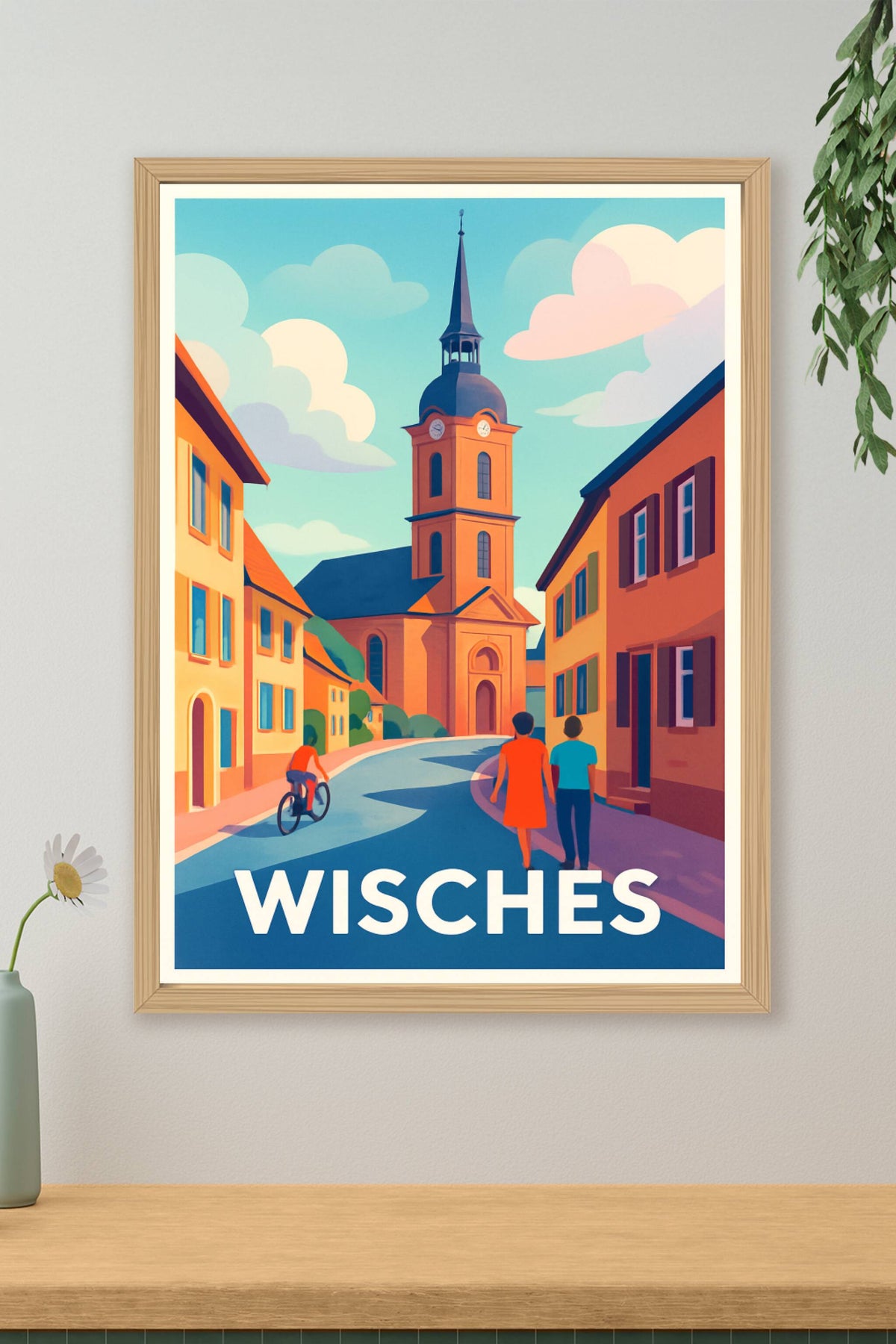 Affiche Wisches — Charme intemporel au cœur du village · poster d'art de Wisches