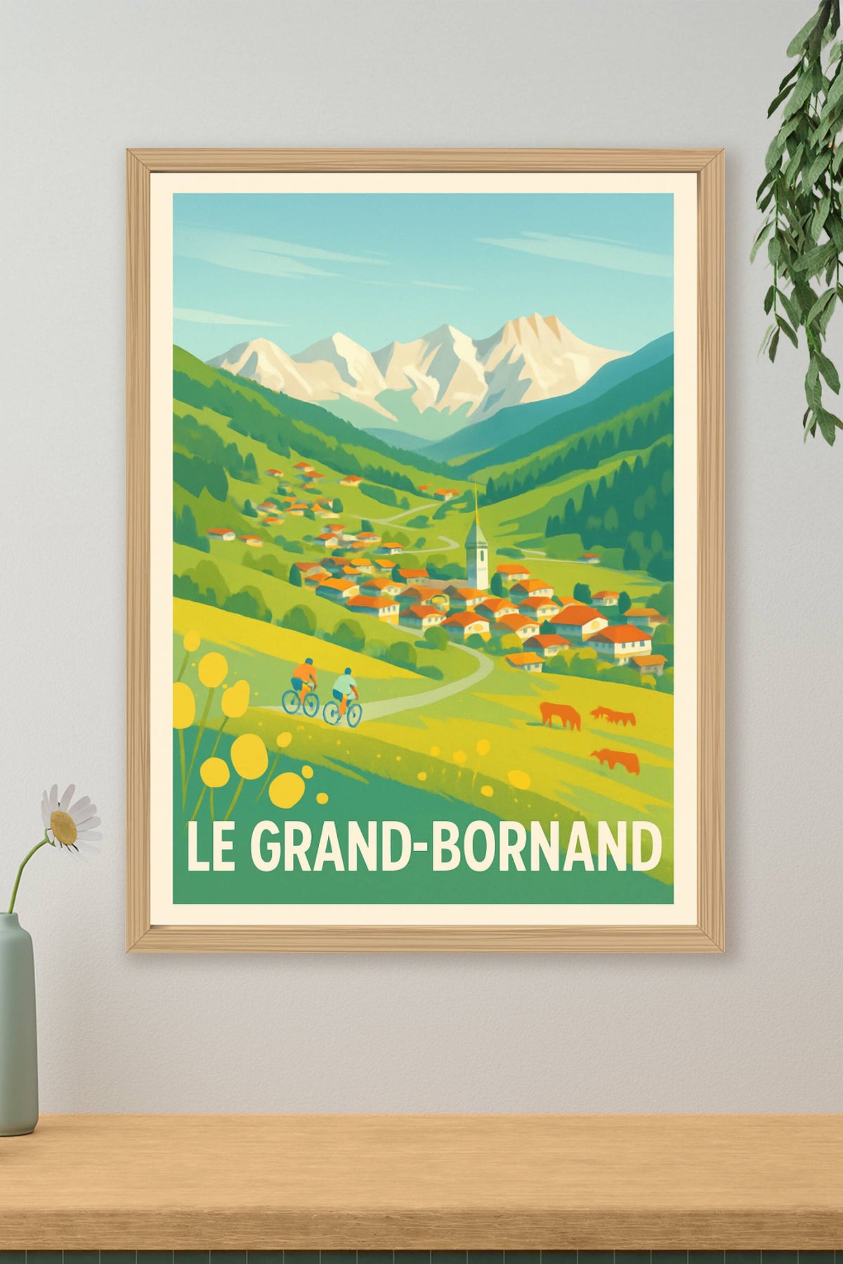 Affiche Le Grand-Bornand — Évasion et nature au cœur des Alpes · poster d'art de Le Grand-Bornand