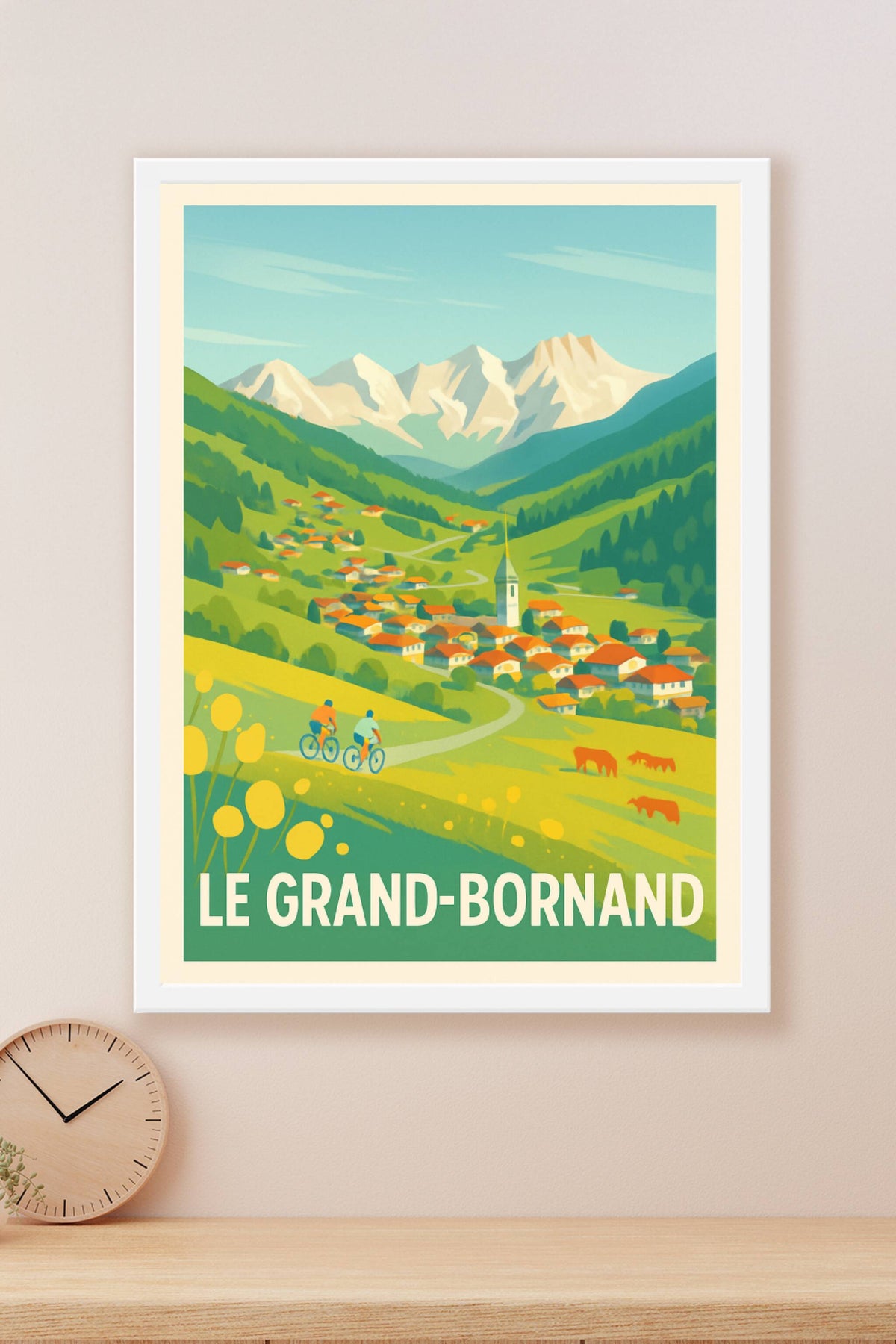 Affiche Le Grand-Bornand — Évasion et nature au cœur des Alpes · poster d'art de Le Grand-Bornand