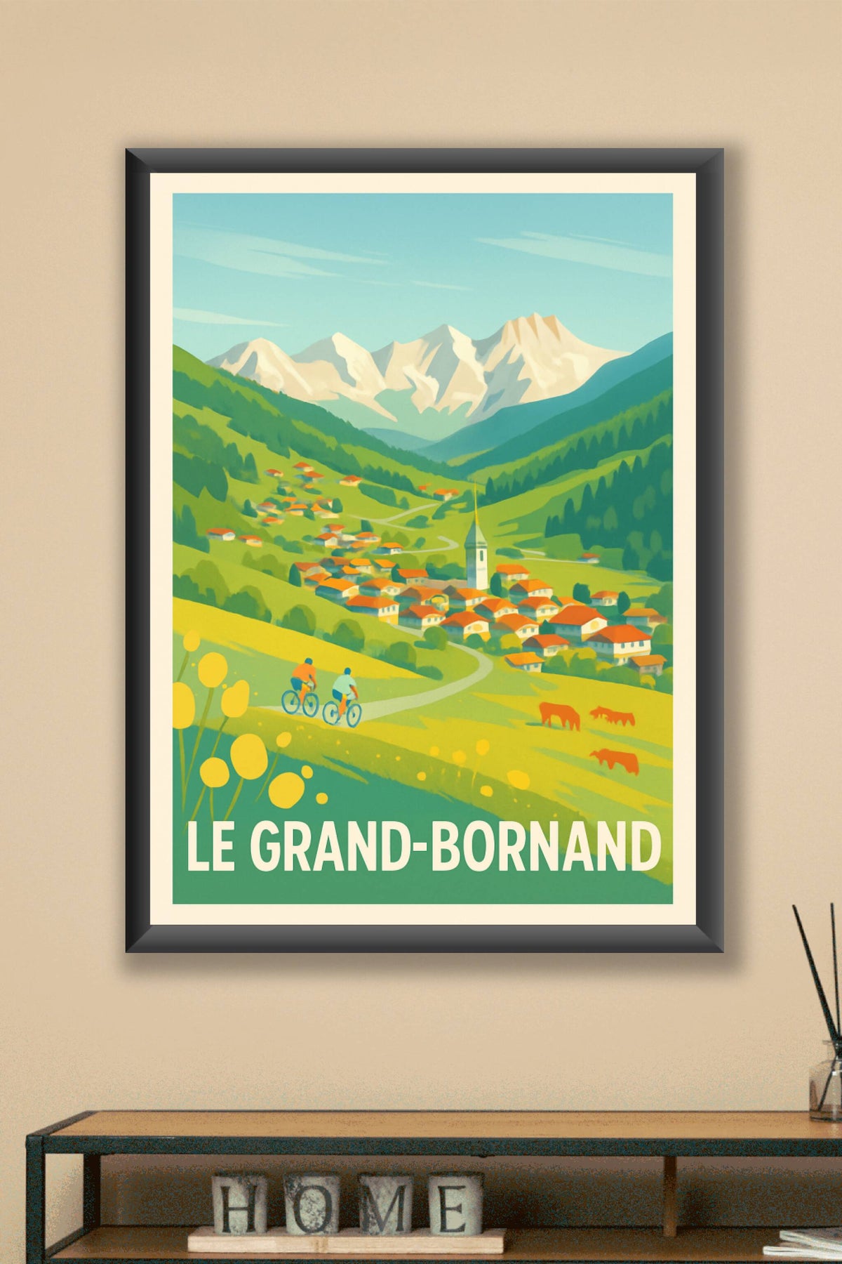 Affiche Le Grand-Bornand — Évasion et nature au cœur des Alpes · poster d'art de Le Grand-Bornand