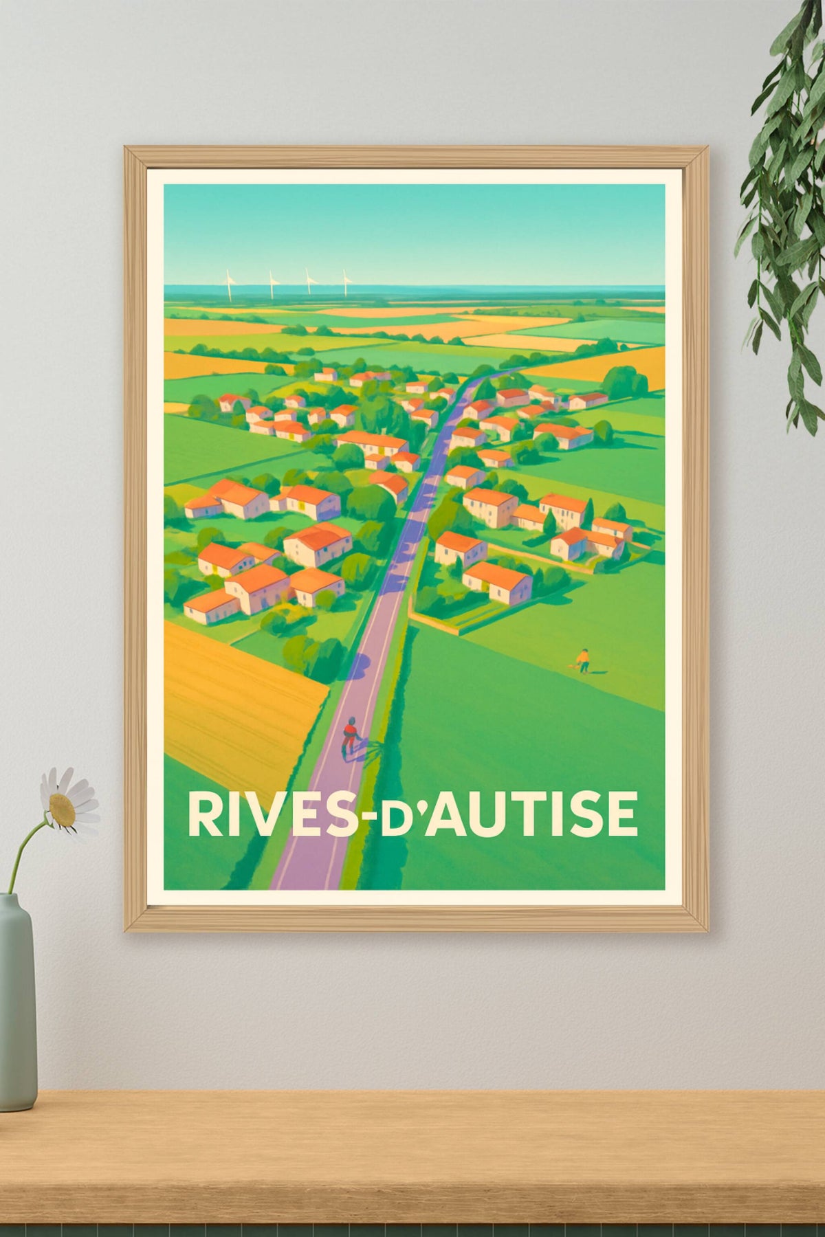 Affiche Rives-d'Autise — L'évasion champêtre en poster · poster d'art de Rives-d'Autise