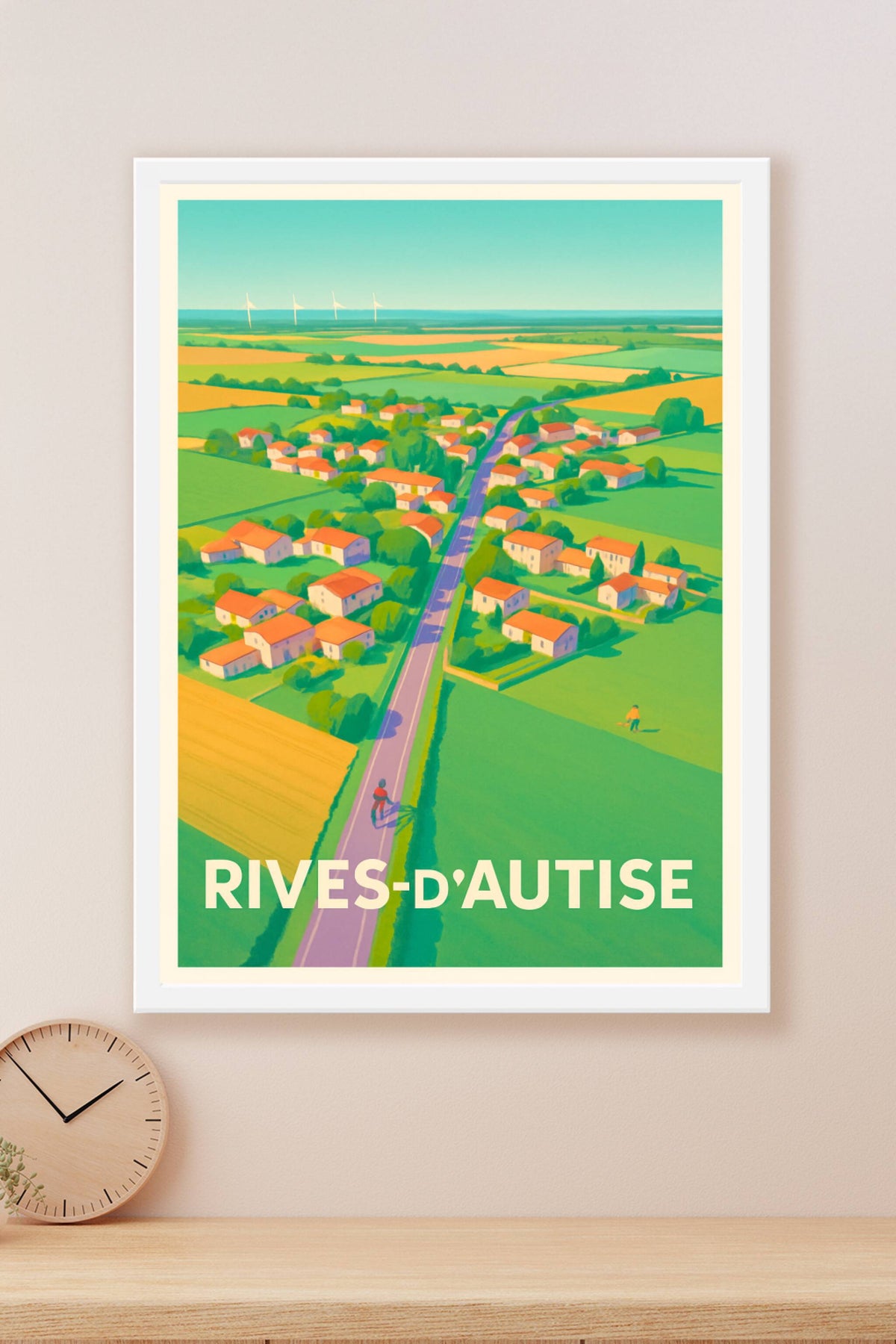 Affiche Rives-d'Autise — L'évasion champêtre en poster · poster d'art de Rives-d'Autise