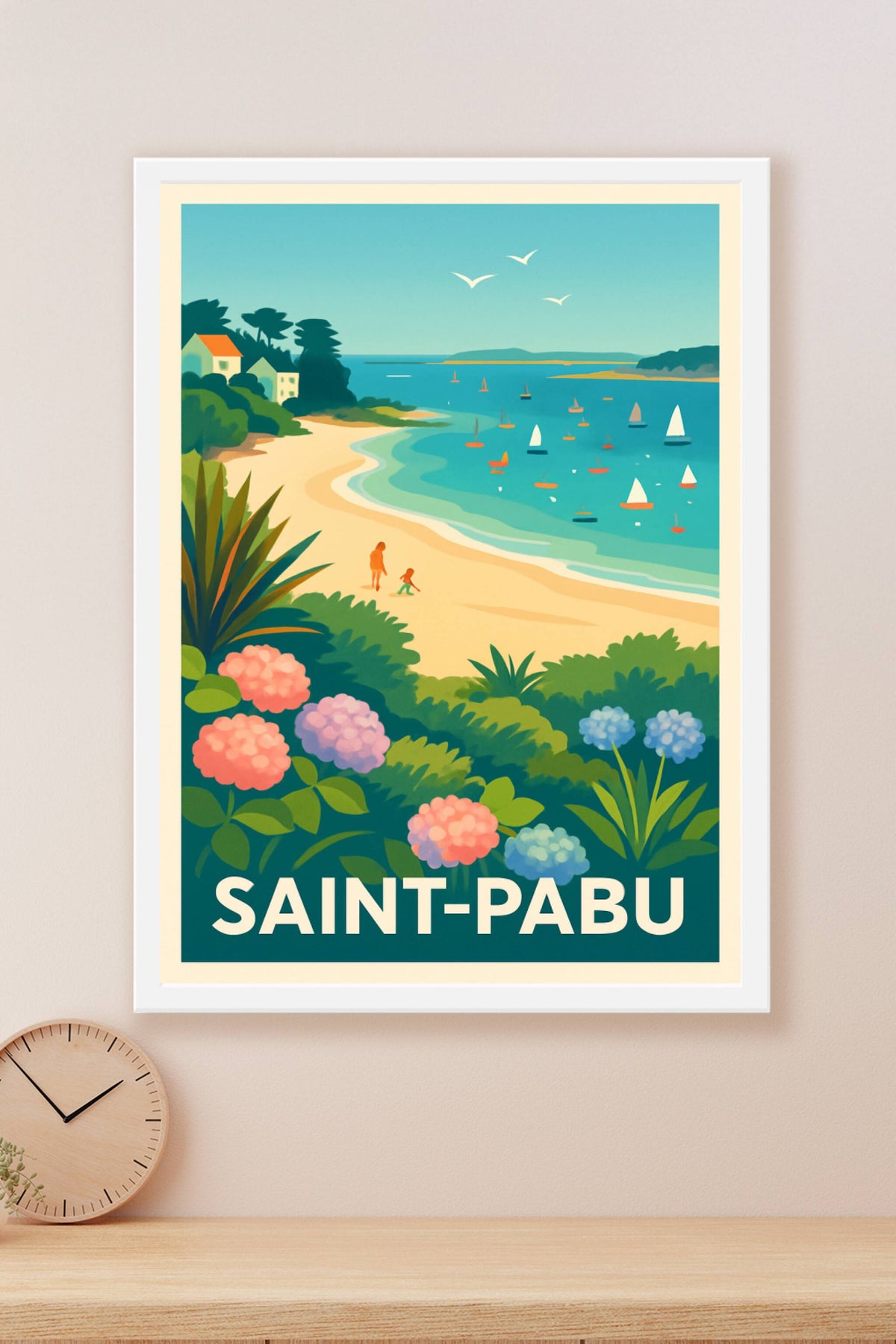 Affiche Saint-Pabu — Évasion et douceur en bord de mer · poster d'art de Saint-Pabu
