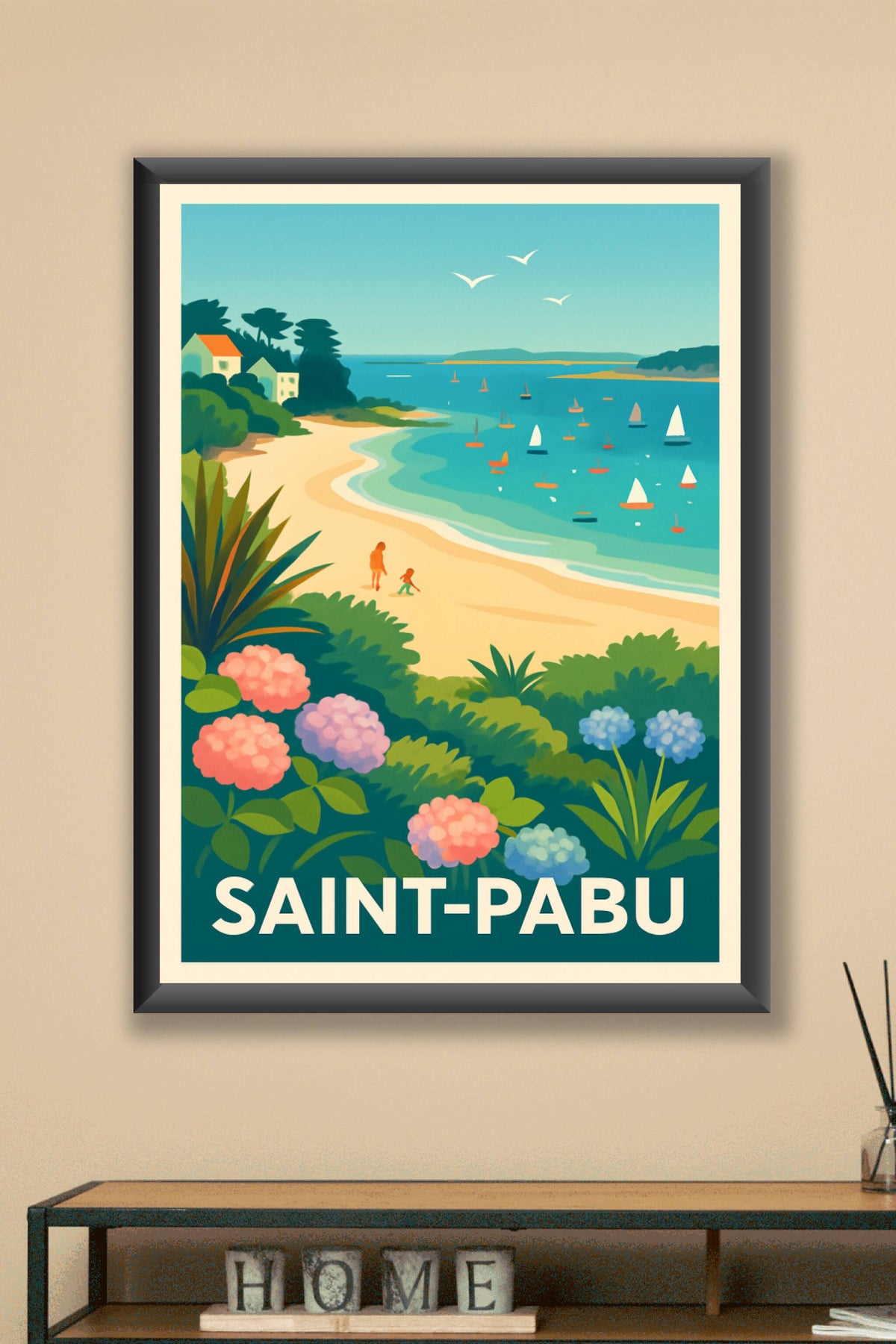 Affiche Saint-Pabu — Évasion et douceur en bord de mer · poster d'art de Saint-Pabu