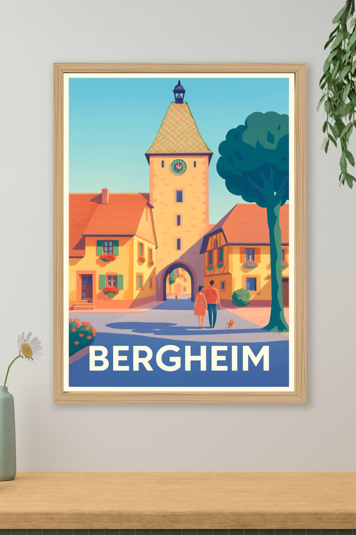 Affiche Bergheim — Charme médiéval et douceur de vivre · poster d'art de Bergheim