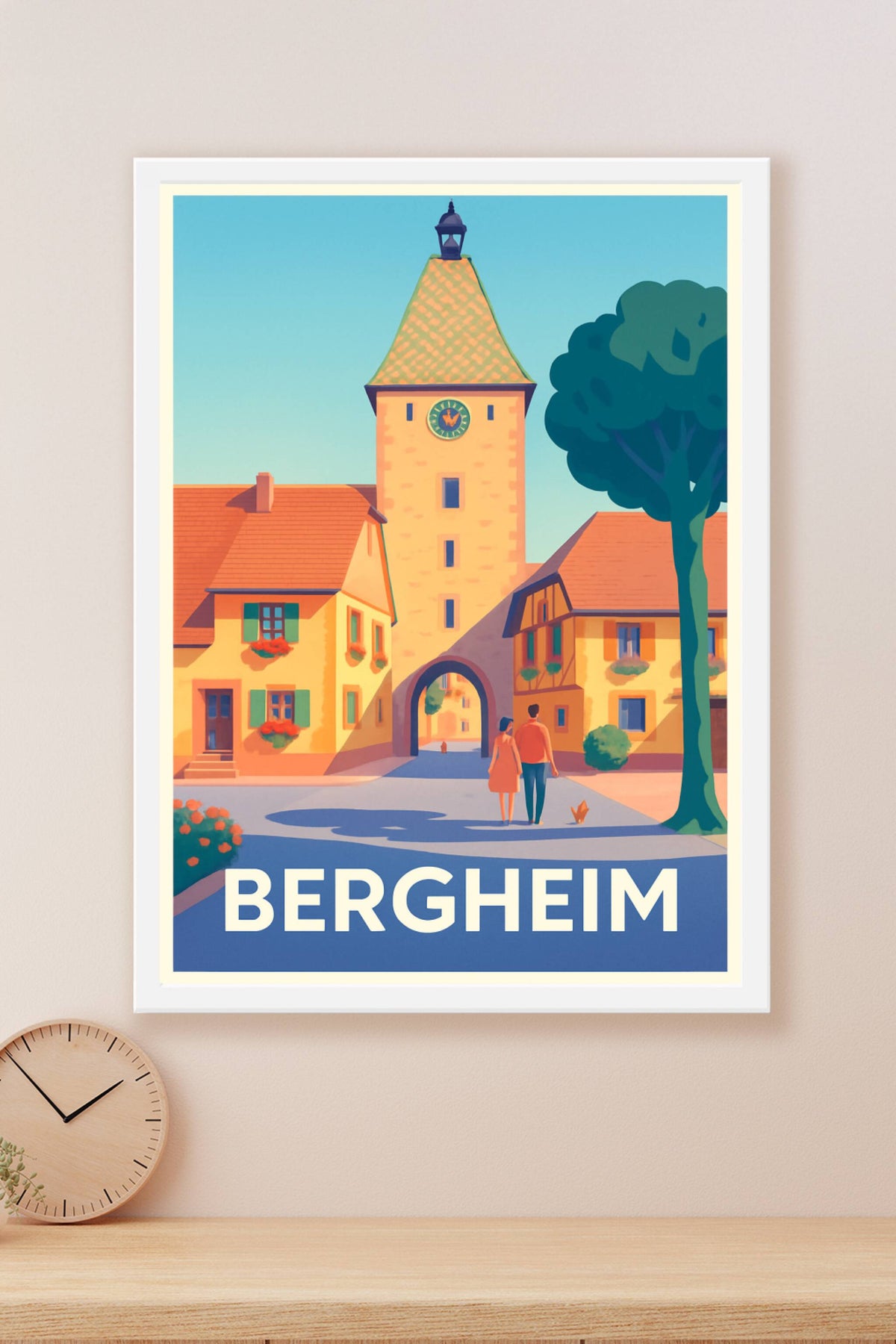 Affiche Bergheim — Charme médiéval et douceur de vivre · poster d'art de Bergheim