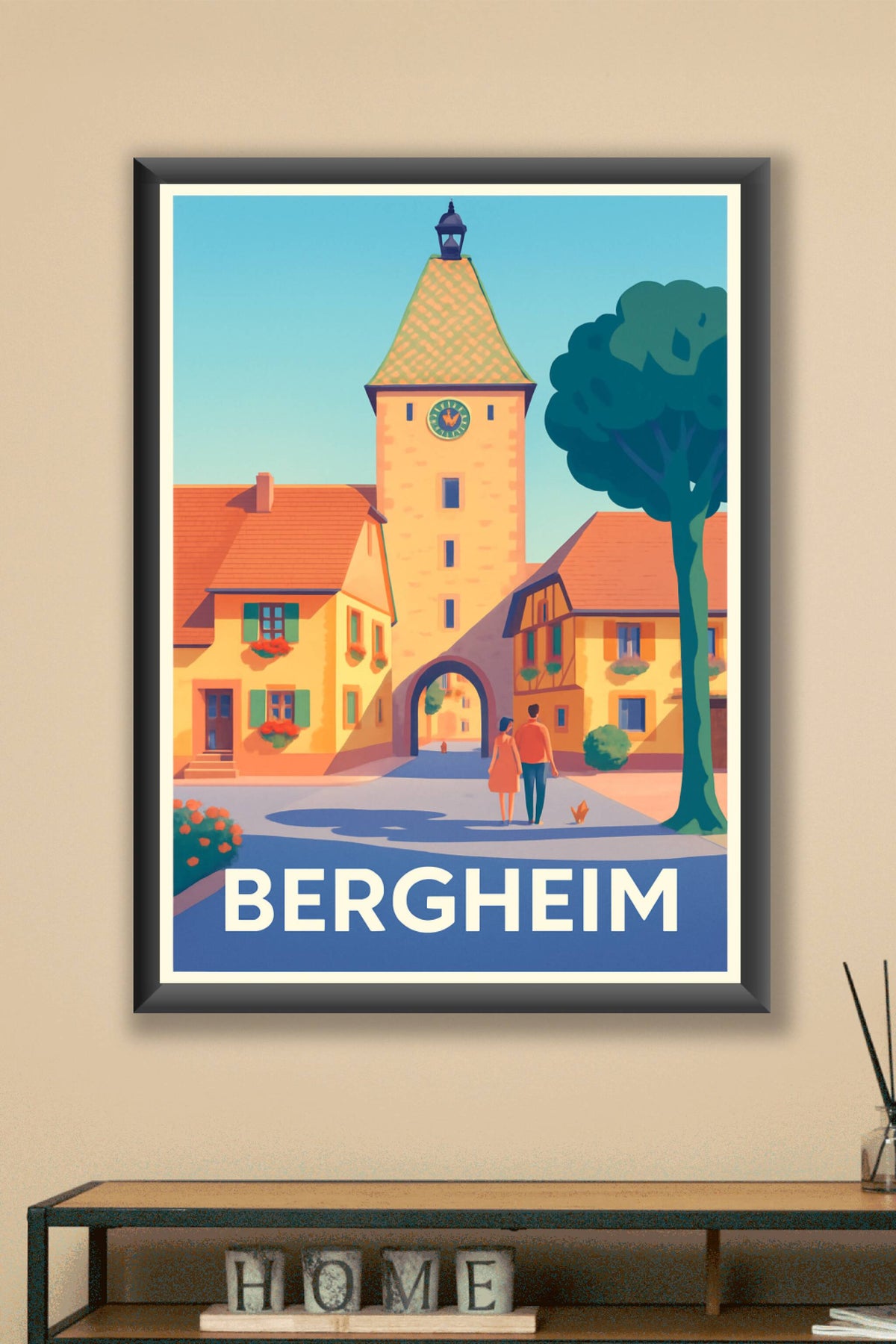 Affiche Bergheim — Charme médiéval et douceur de vivre · poster d'art de Bergheim