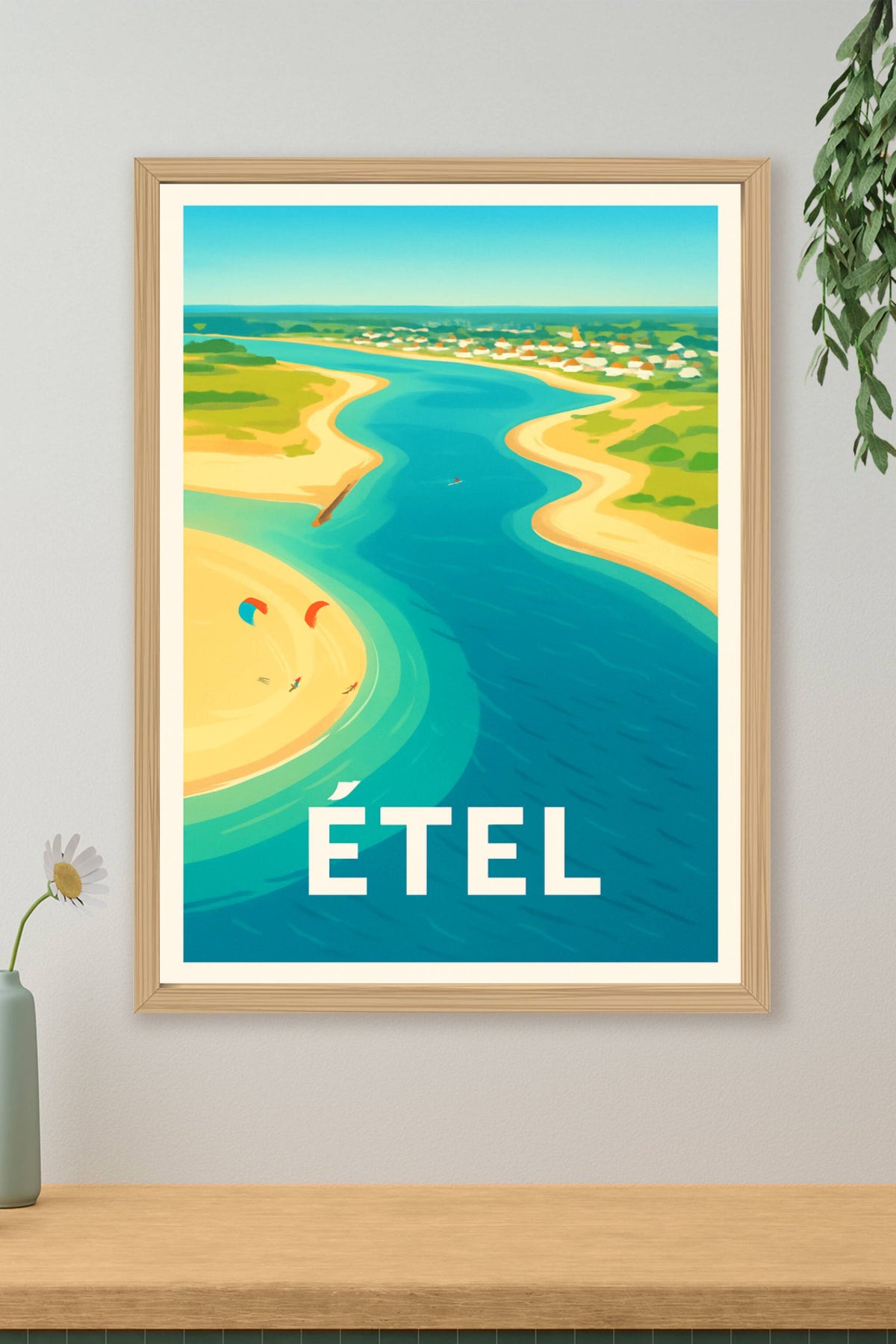 Affiche Étel — Évasion estivale entre mer et dunes · poster d'art de Étel
